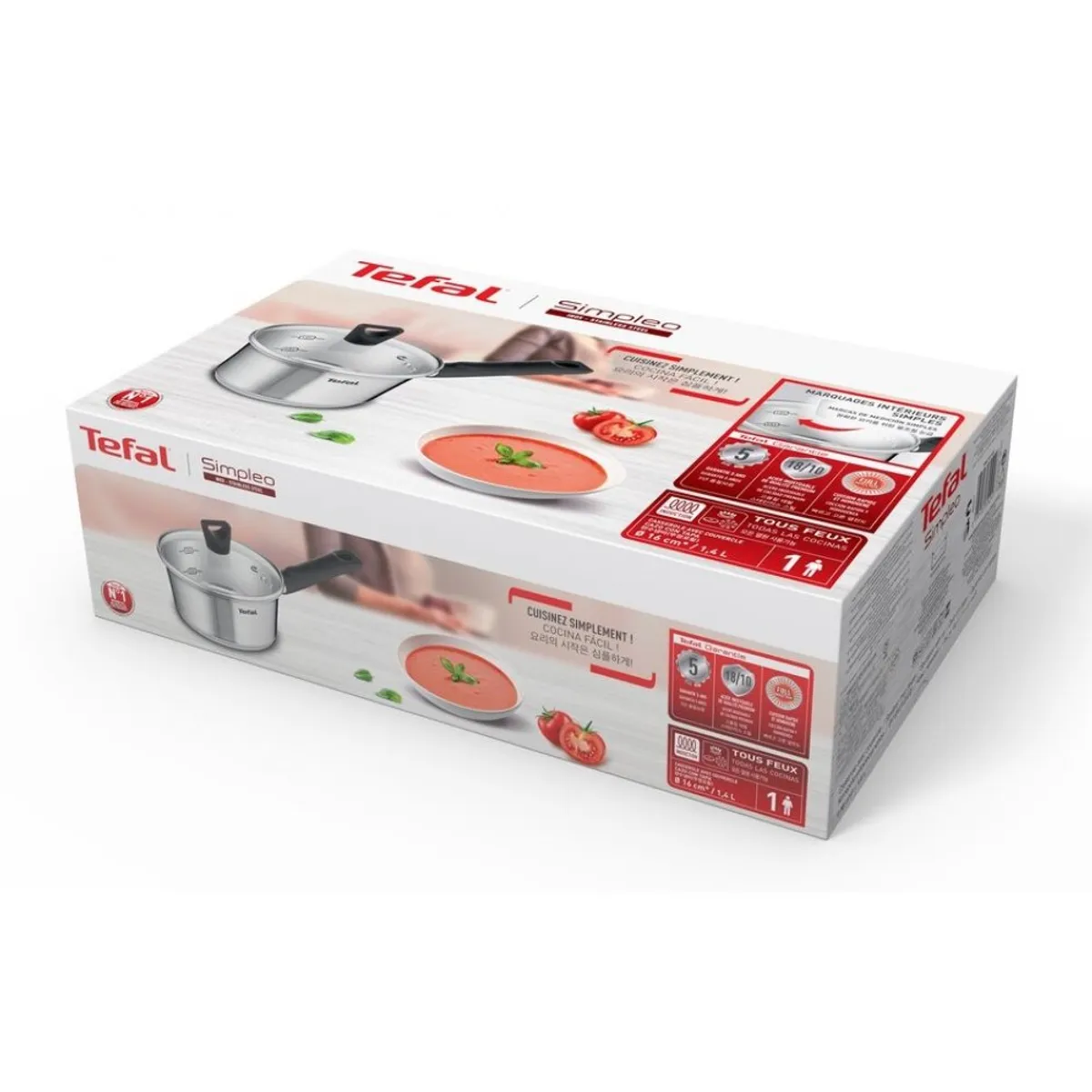 Ковш c крышкой Tefal Simpleo 1.4л 16см B9052274