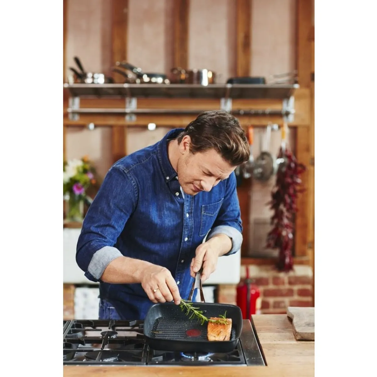 Сковорода-гриль квадратная Tefal Jamie Oliver 23х27 см E2114173