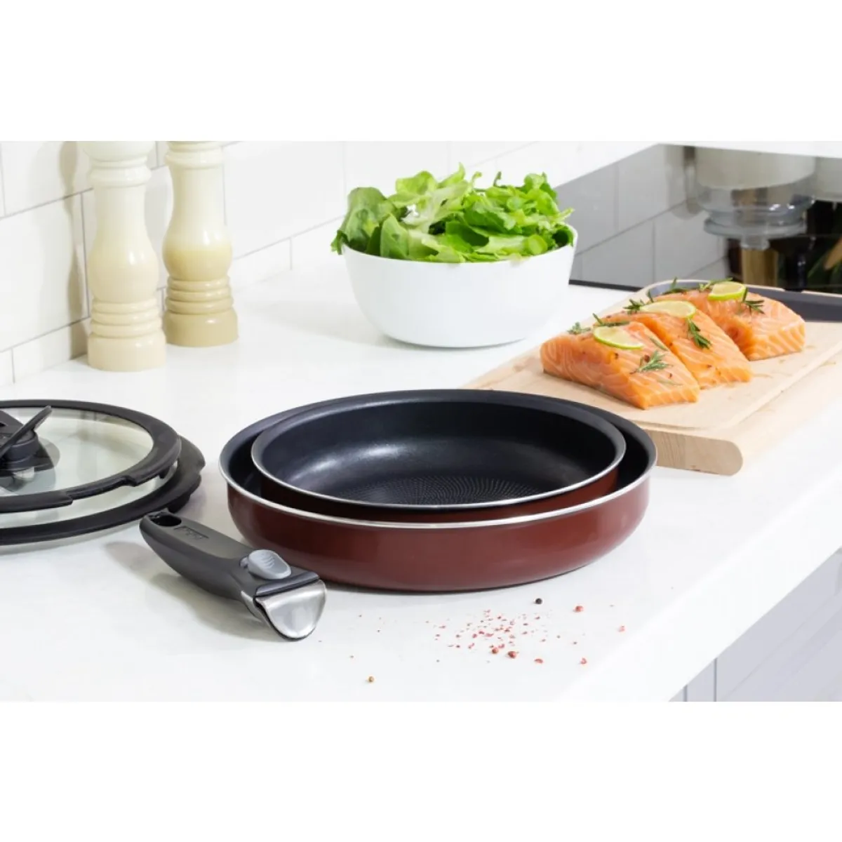 цена на Набор посуды Tefal Ingenio Red 3 3 предмета 24/28см 04154820