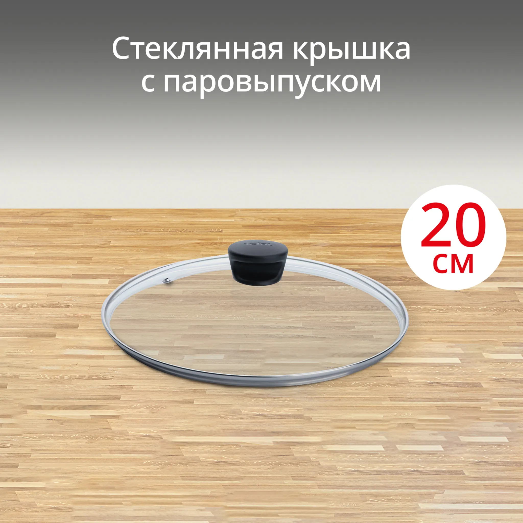 цена на Стеклянная крышка Tefal 20 см 04090120