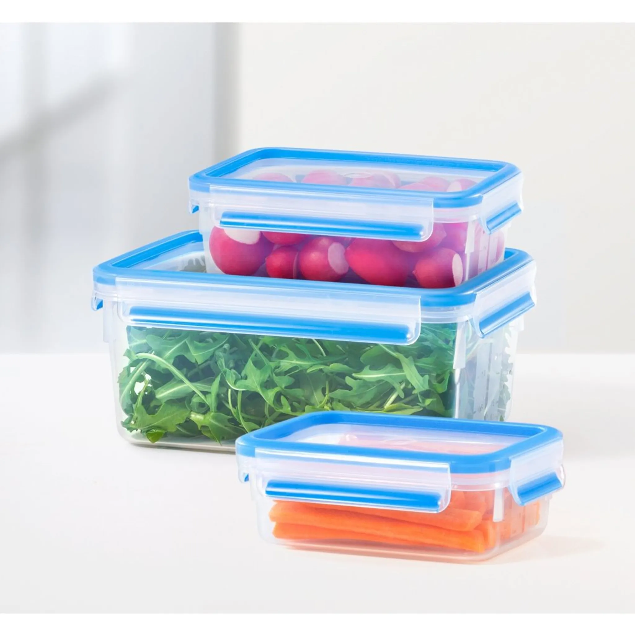 Набор из 3 контейнеров Tefal CLIP&CLOSE 0.55/1/2.3л K3028912 купить в официальном магазине