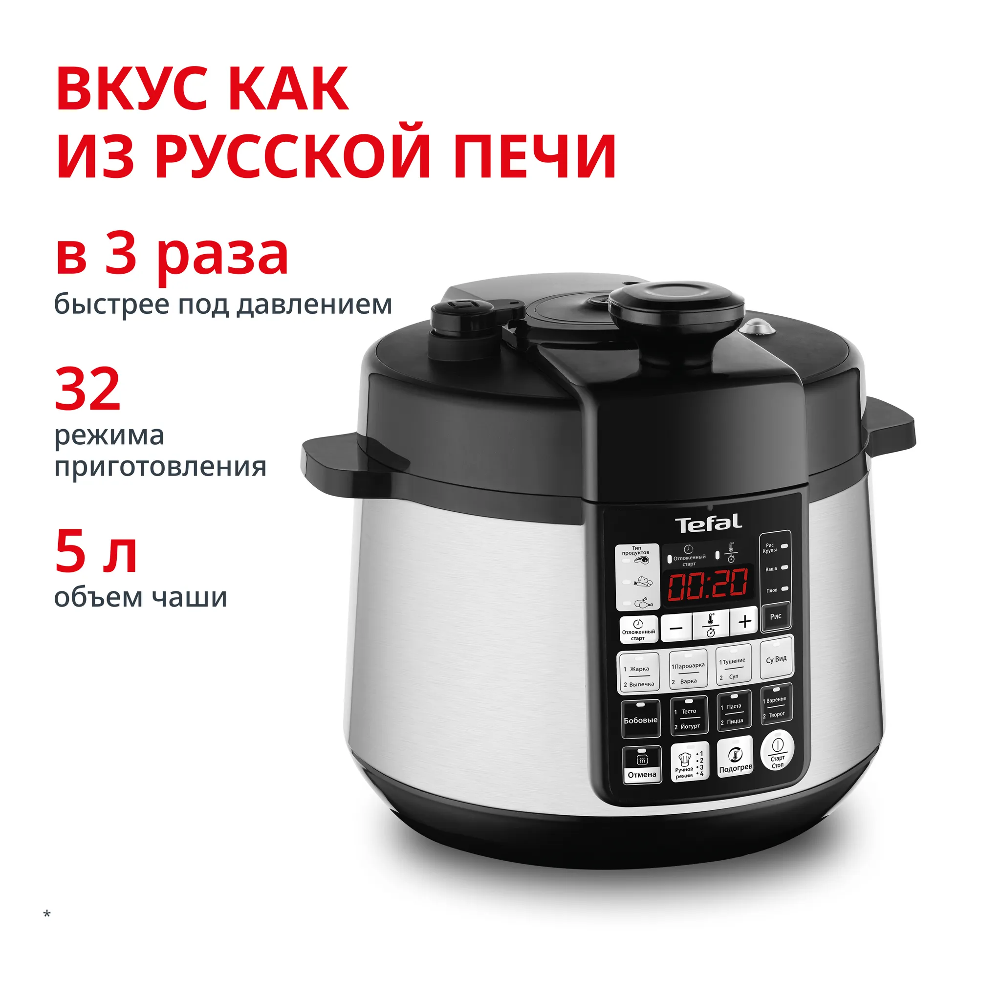 Мультиварка-скороварка Tefal CY621D32 фото