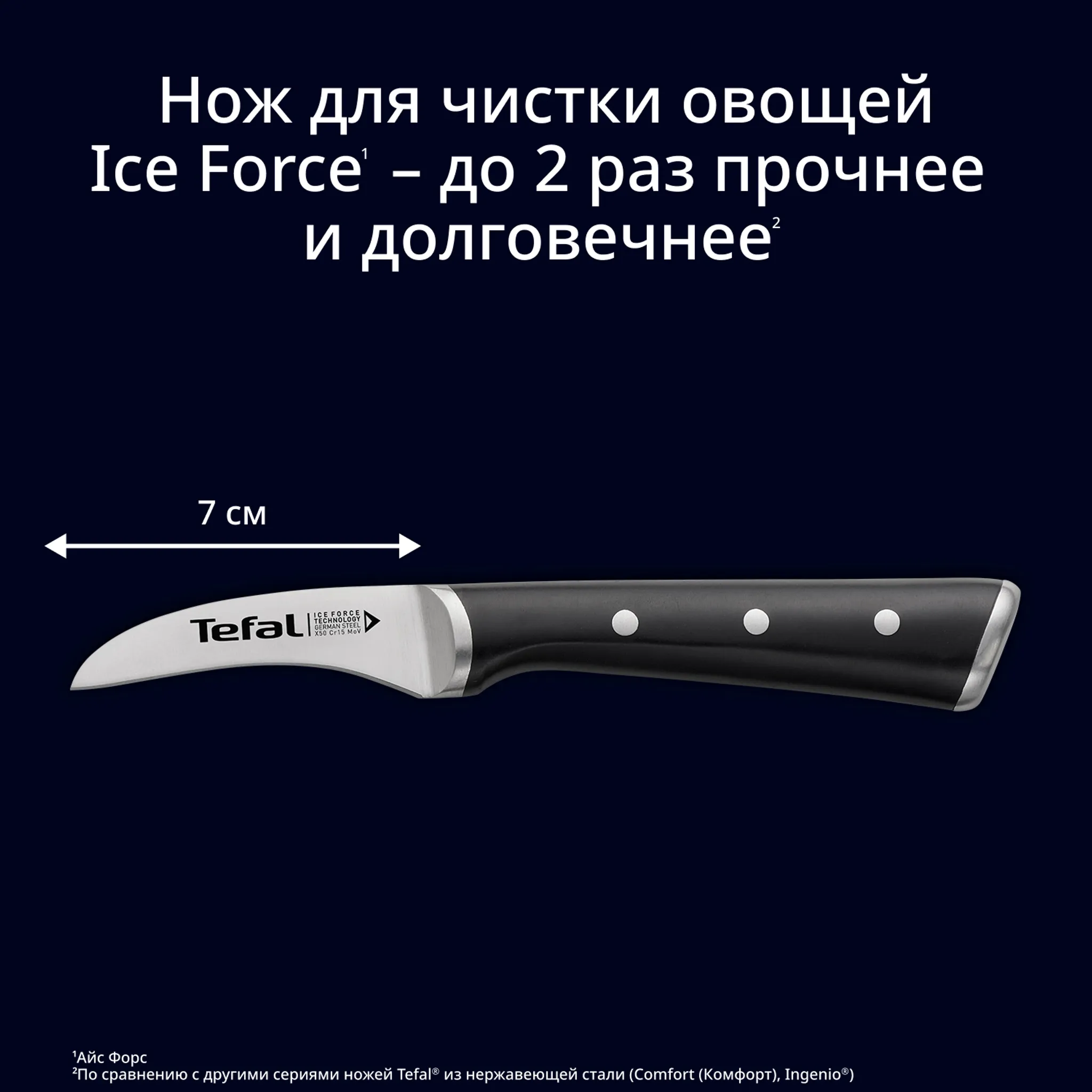 Нож для чистки овощей и фруктов Tefal Ice Force K2321214  