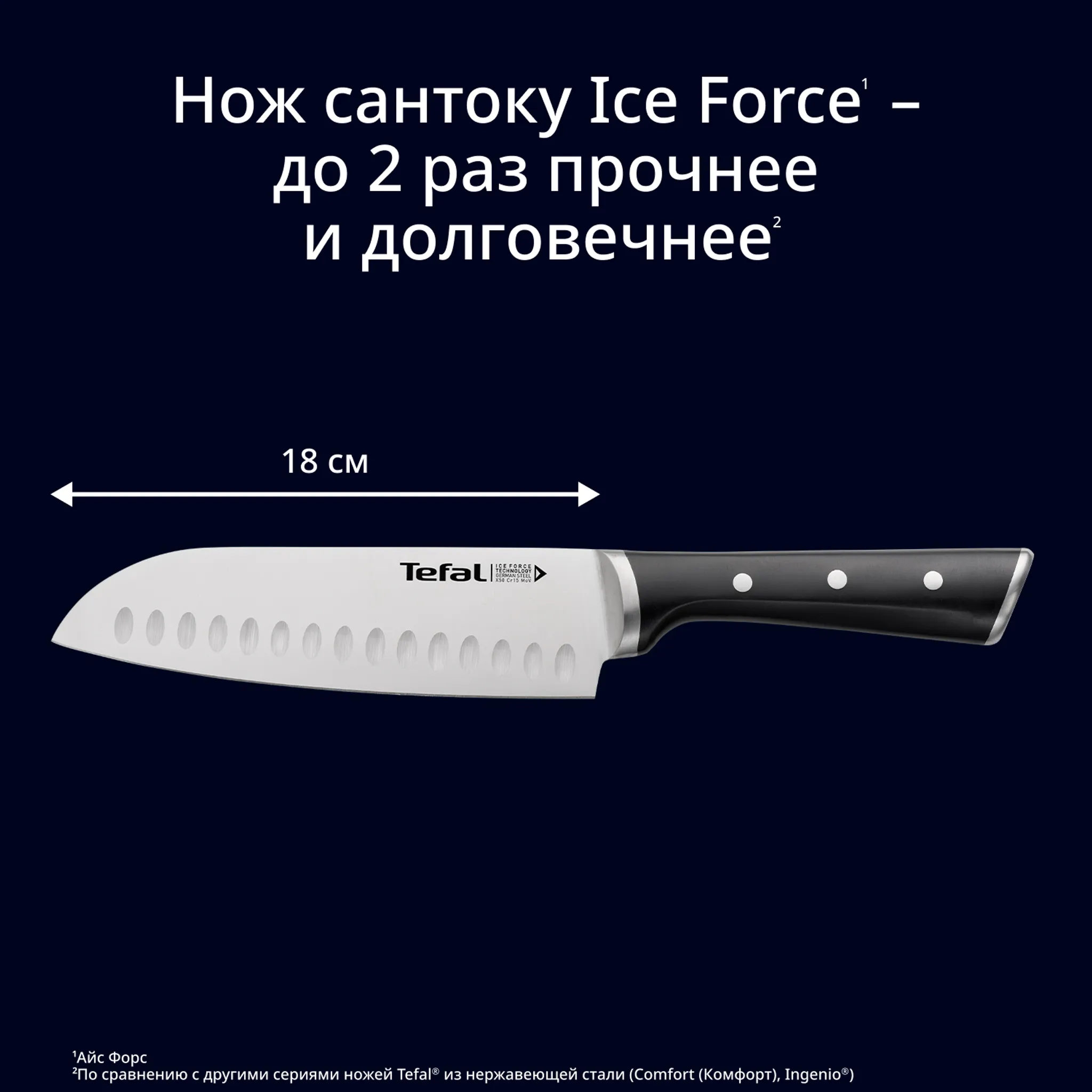 Нож сантоку Tefal Ice Force K2320614