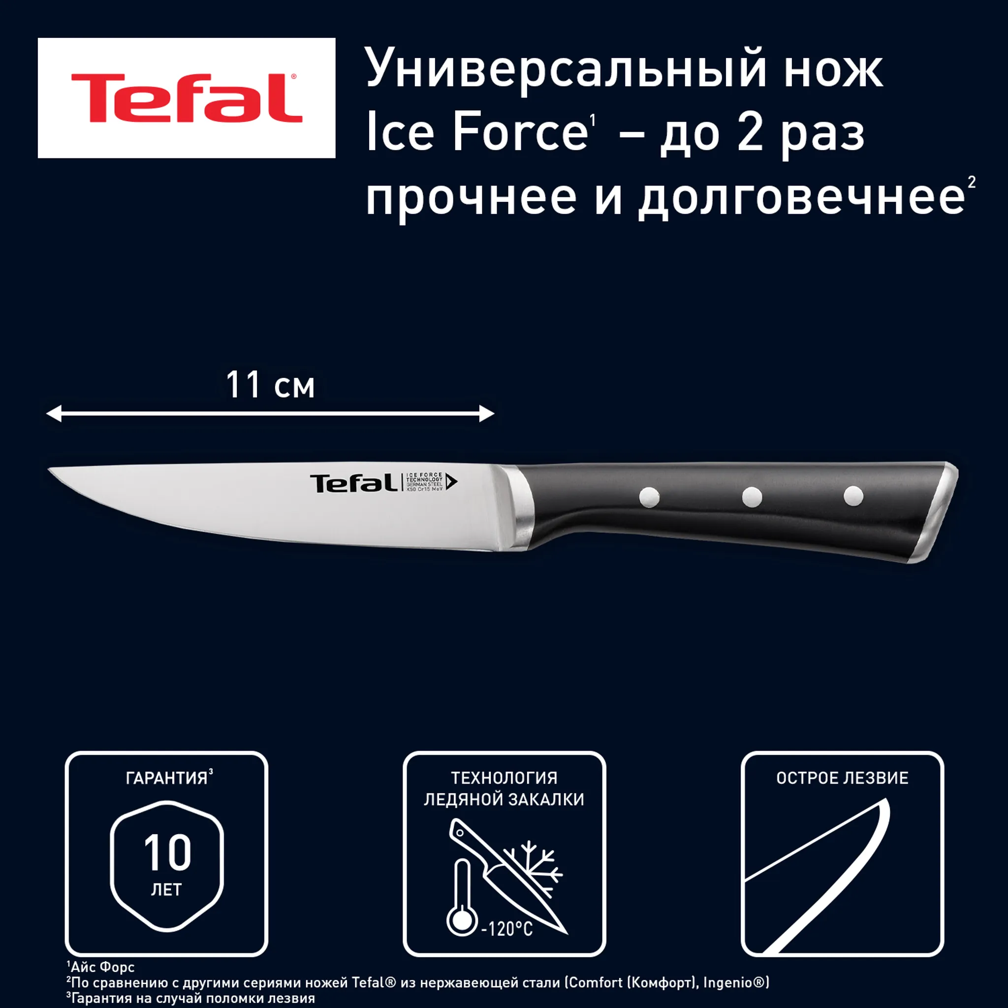 цена на Универсальный нож Tefal Ice Force K2320914