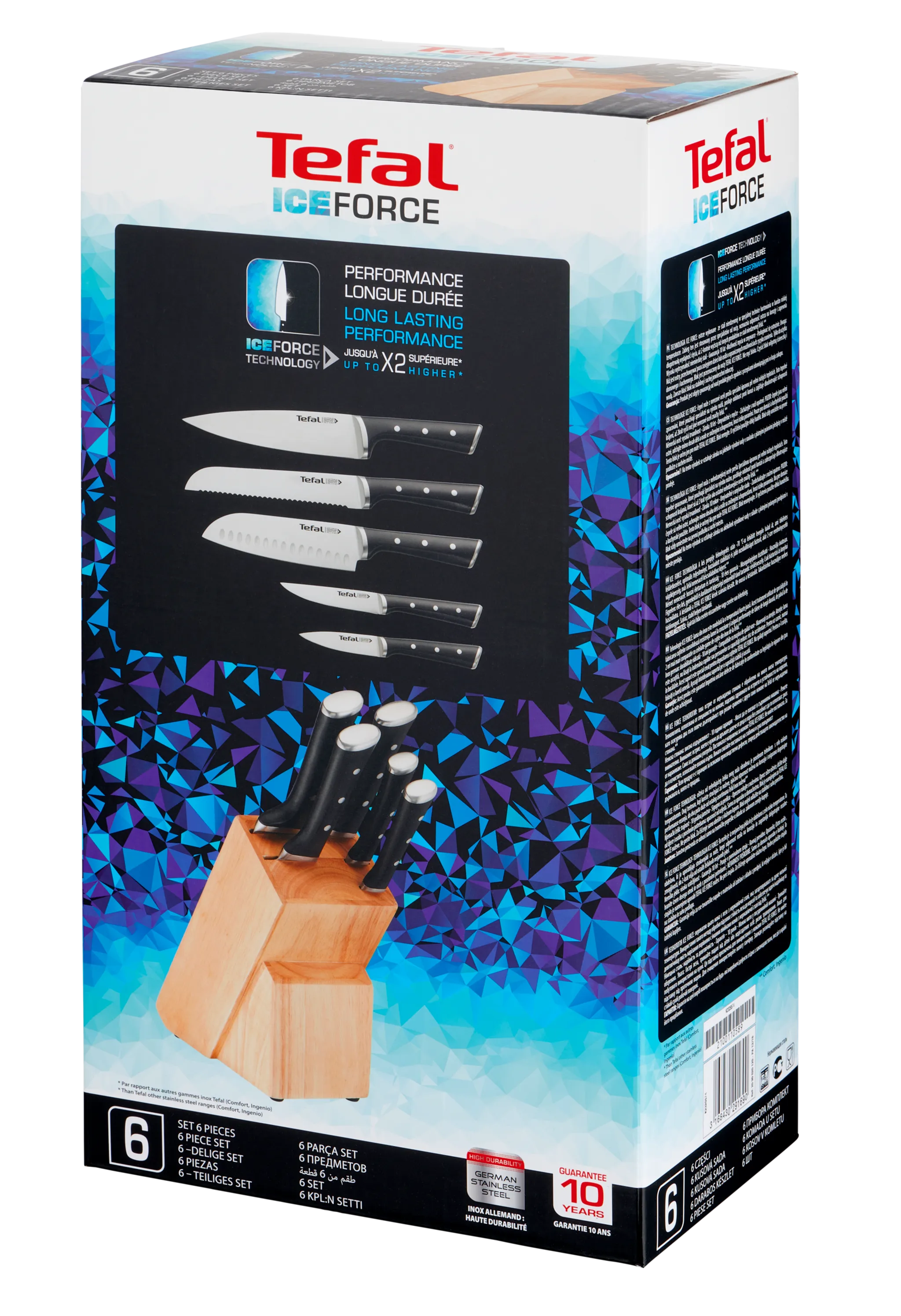 Блок с ножами Tefal Ice Force 6 предметов K232S574