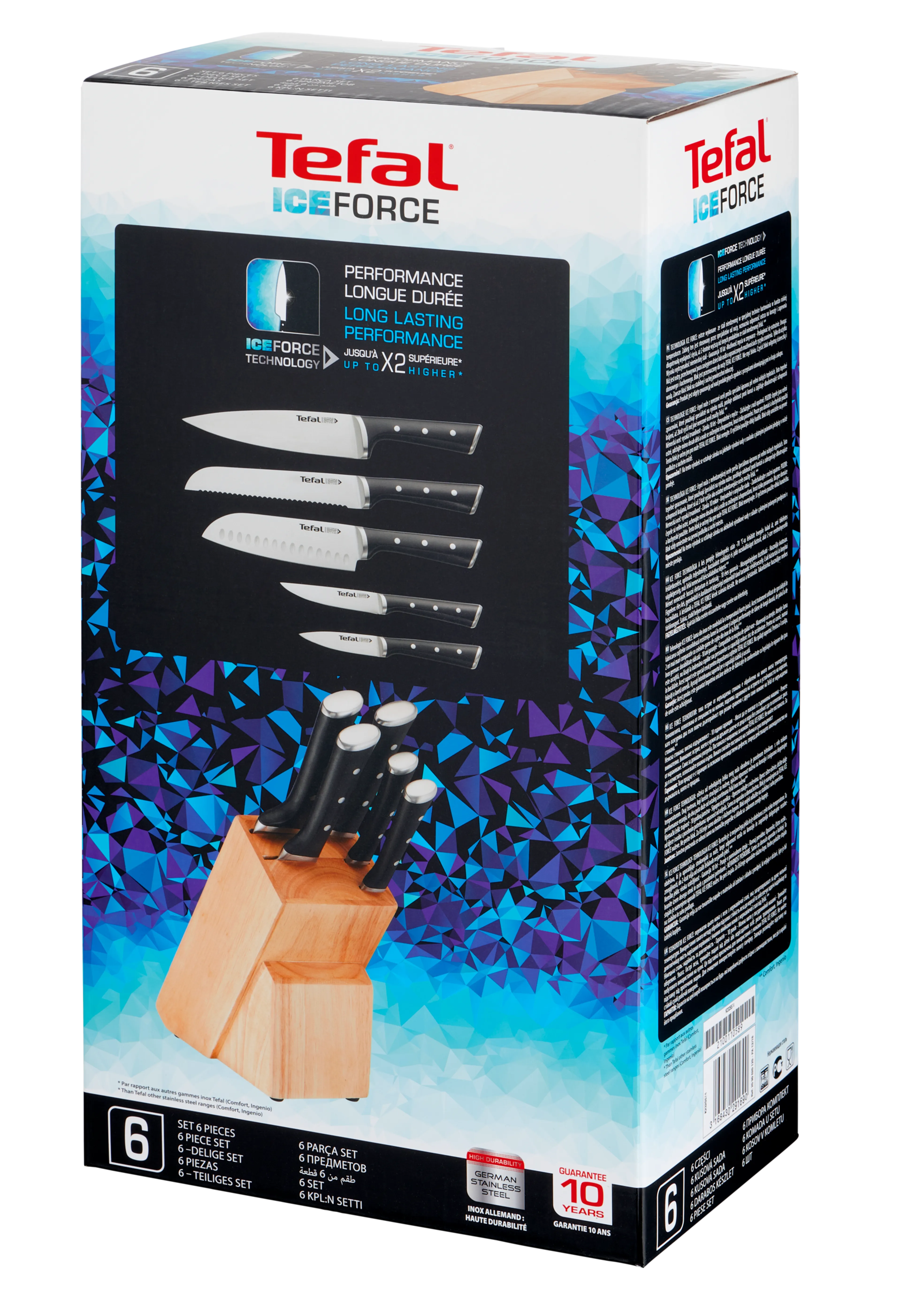 Блок с ножами Tefal Ice Force 6 предметов K232S574