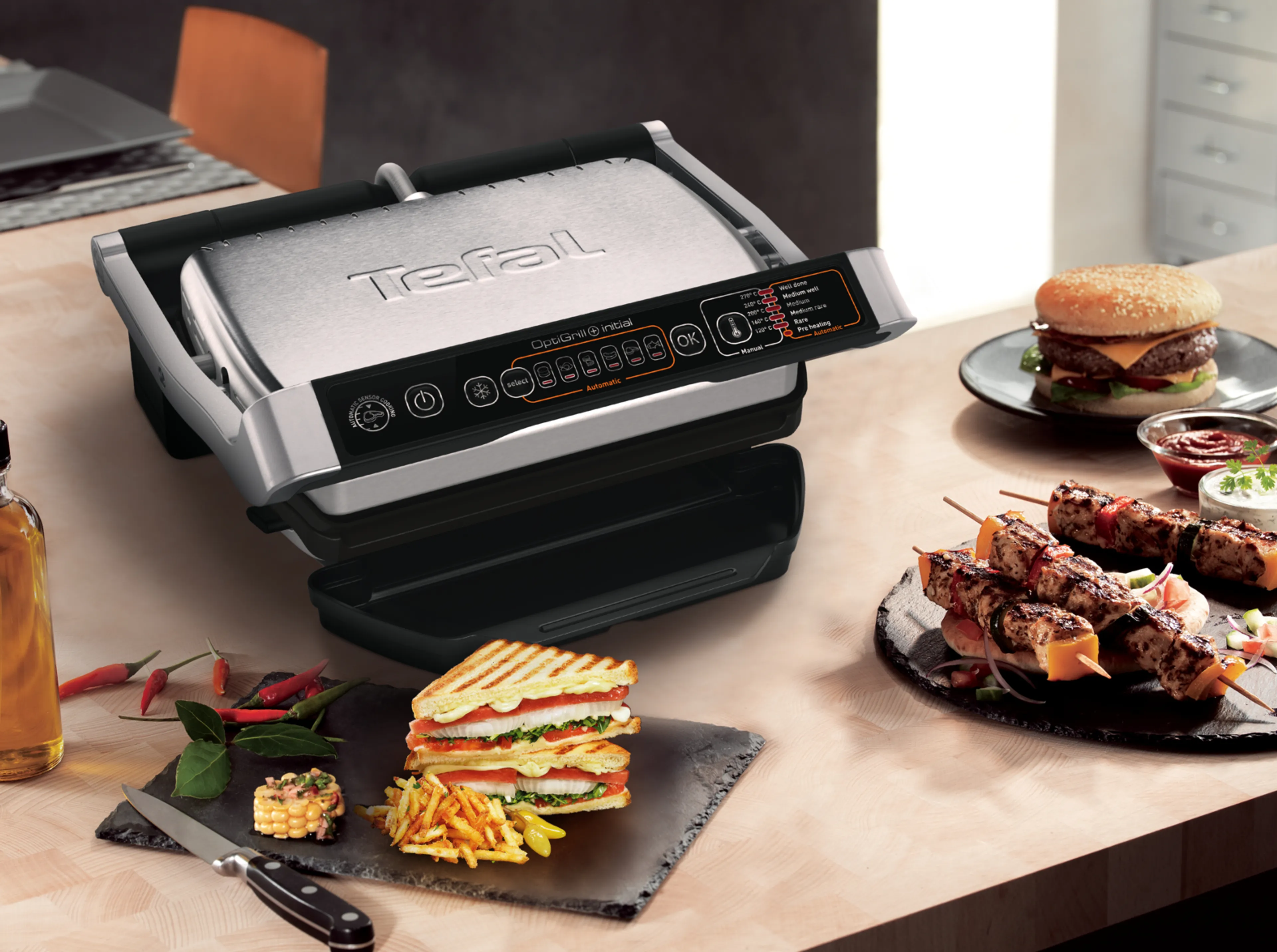 Умный электрогриль Tefal Optigrill+ Initial GC706D34