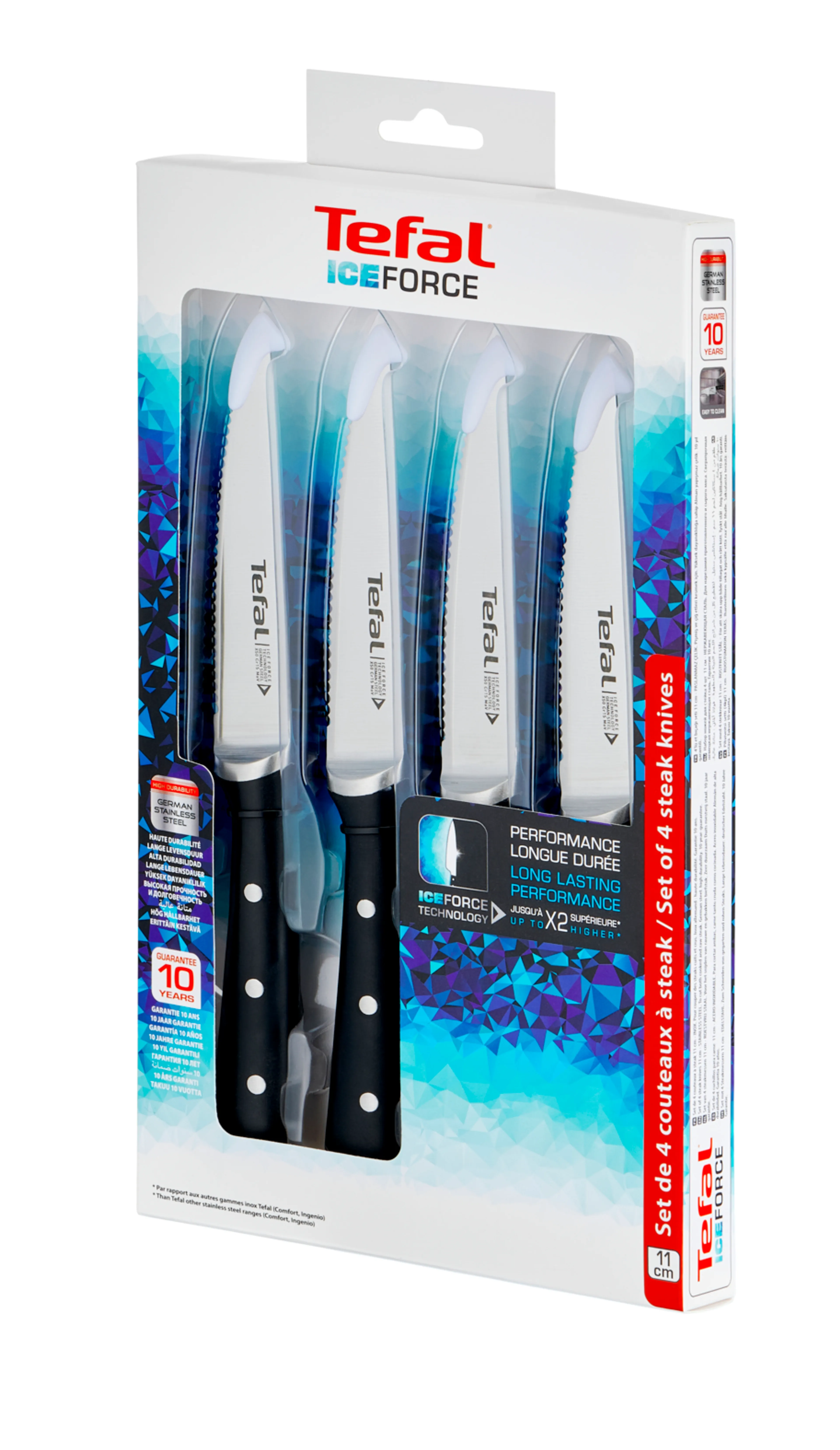 Набор из 4 ножей для стейка Tefal Ice Force K232S414
