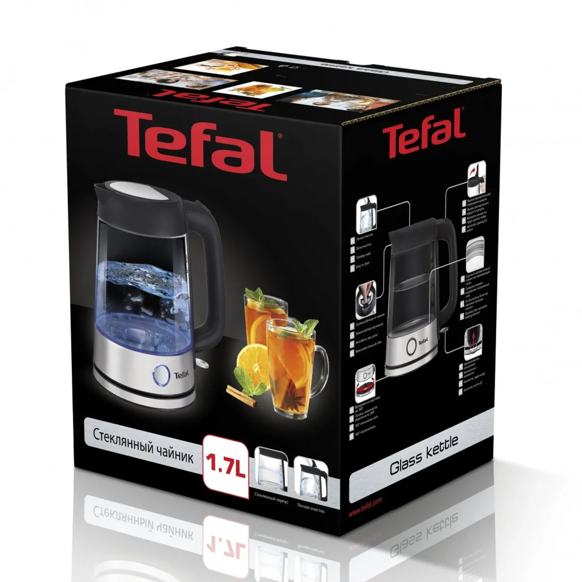 Электрический чайник Tefal Glass Kettle KI750D30