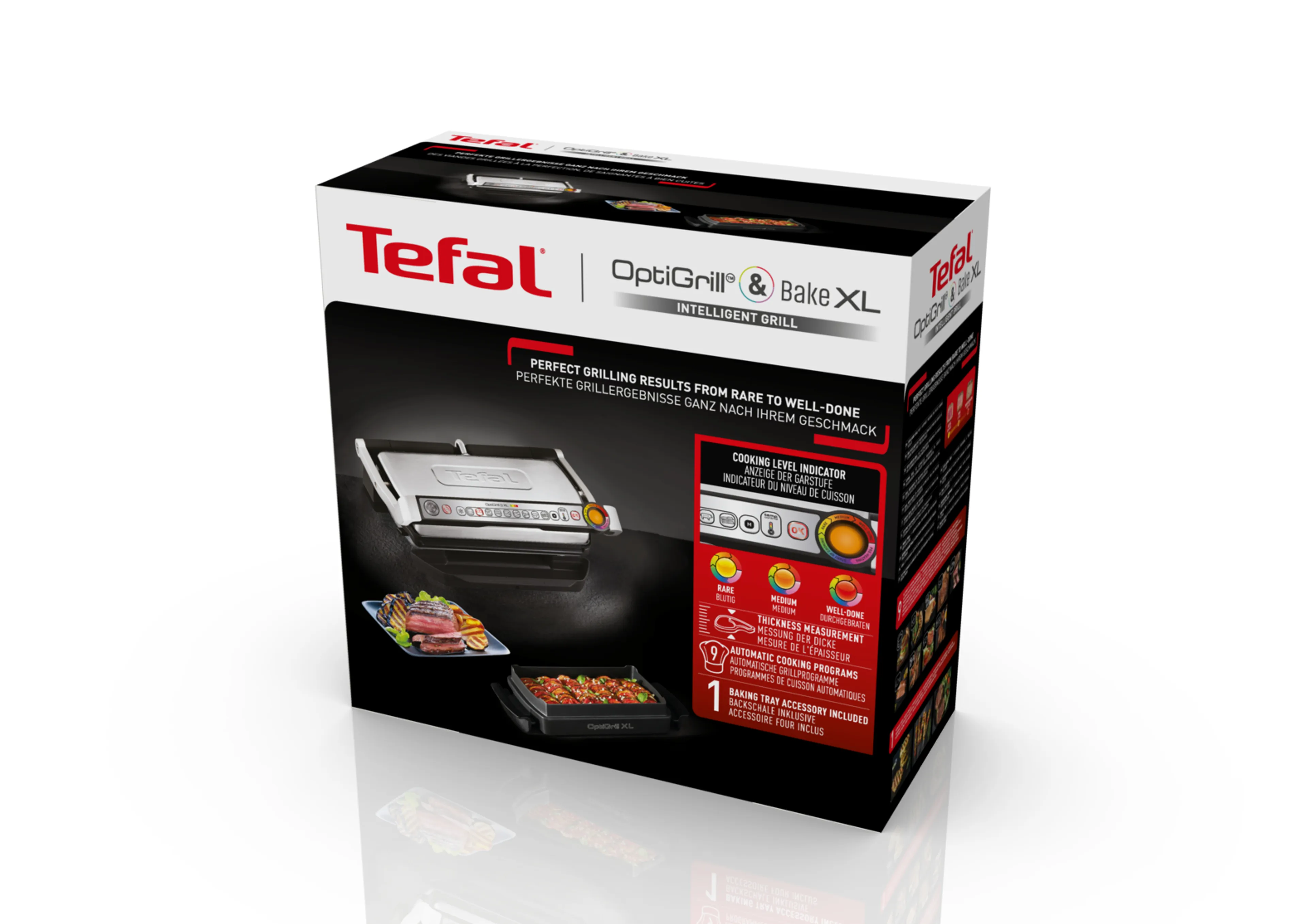 Умный электрогриль Tefal Optigrill + XL GC724D12 c насадкой для запекания