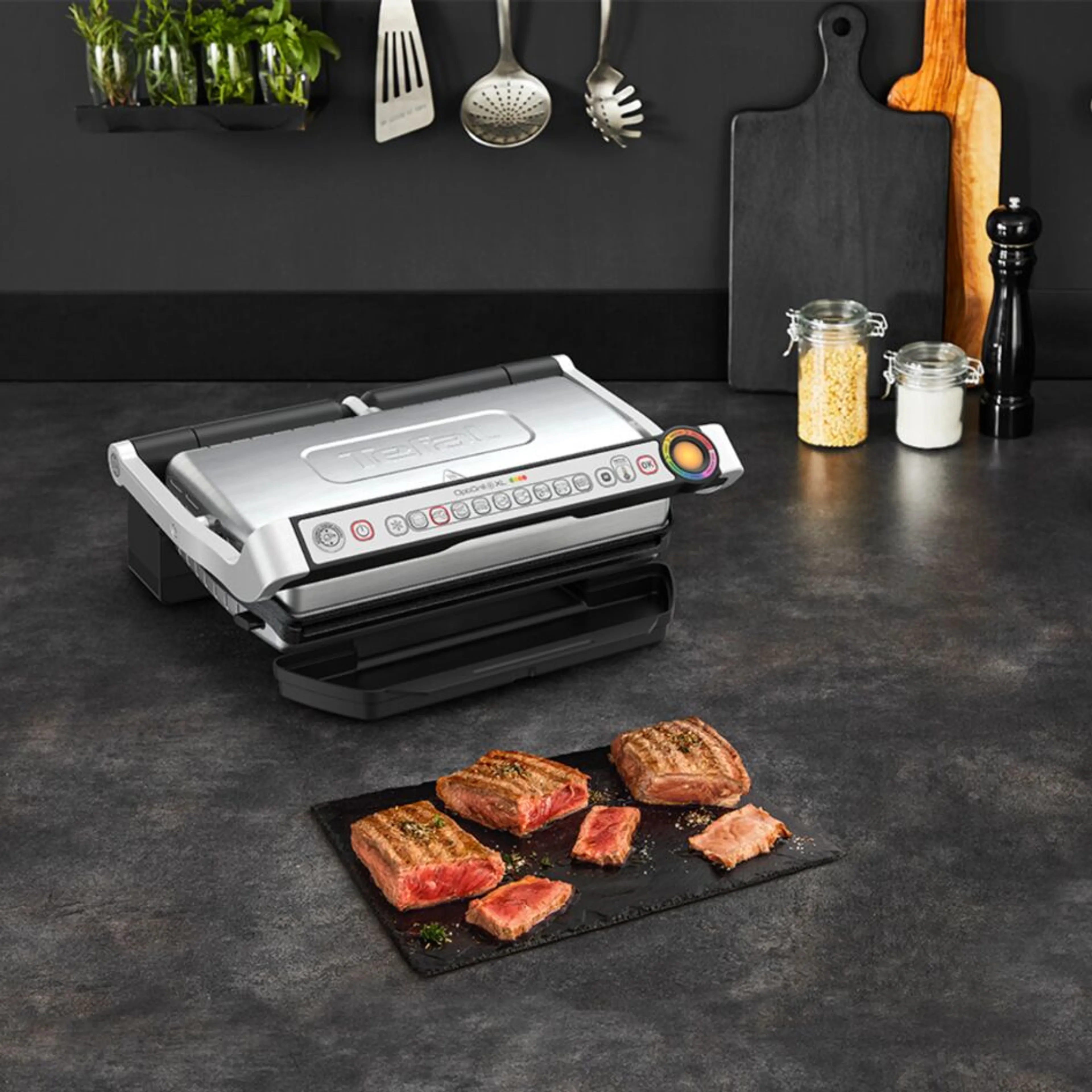 Умный электрогриль Tefal Optigrill + XL GC724D12 c насадкой для запекания
