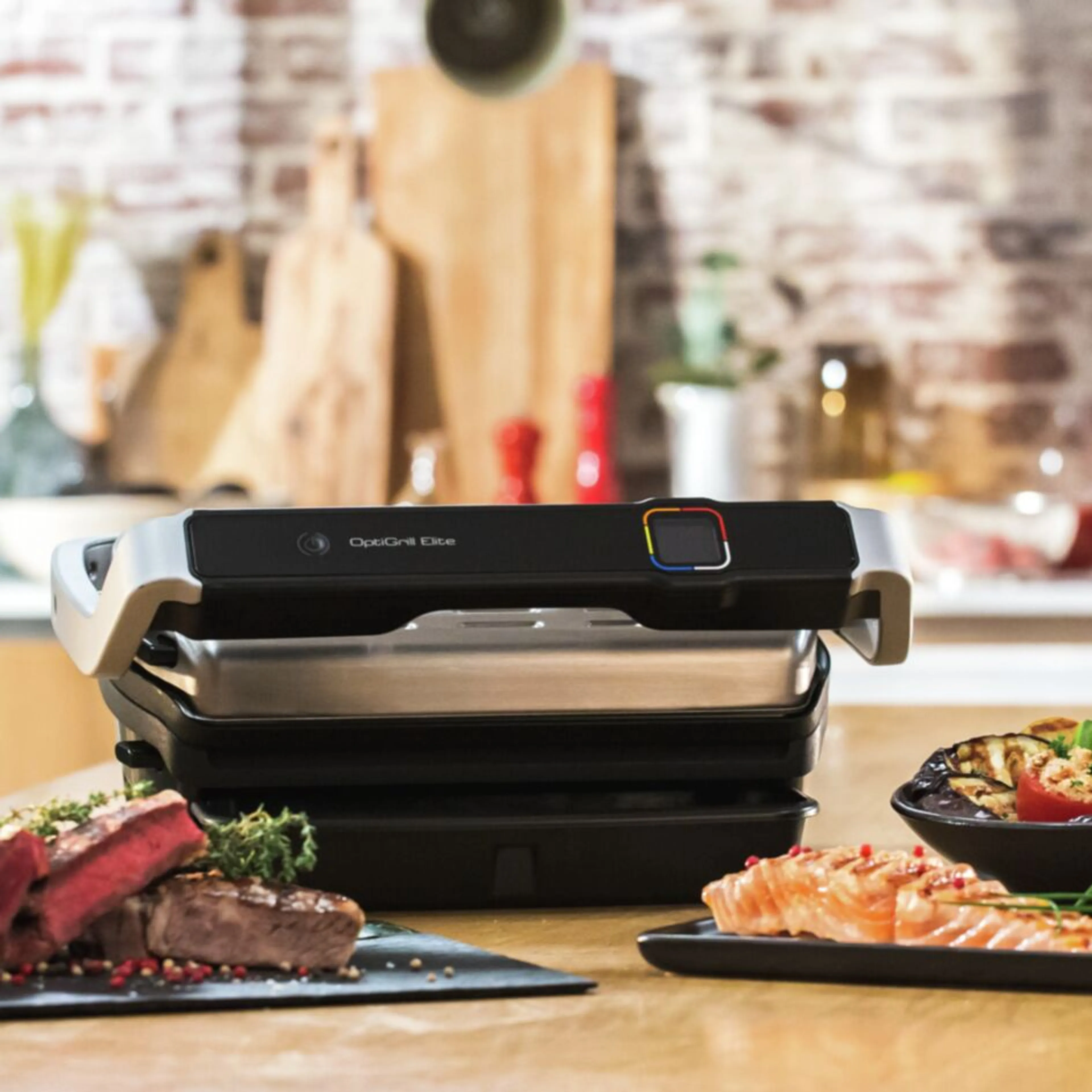 Умный электрогриль Tefal Optigrill Elite GC750D30