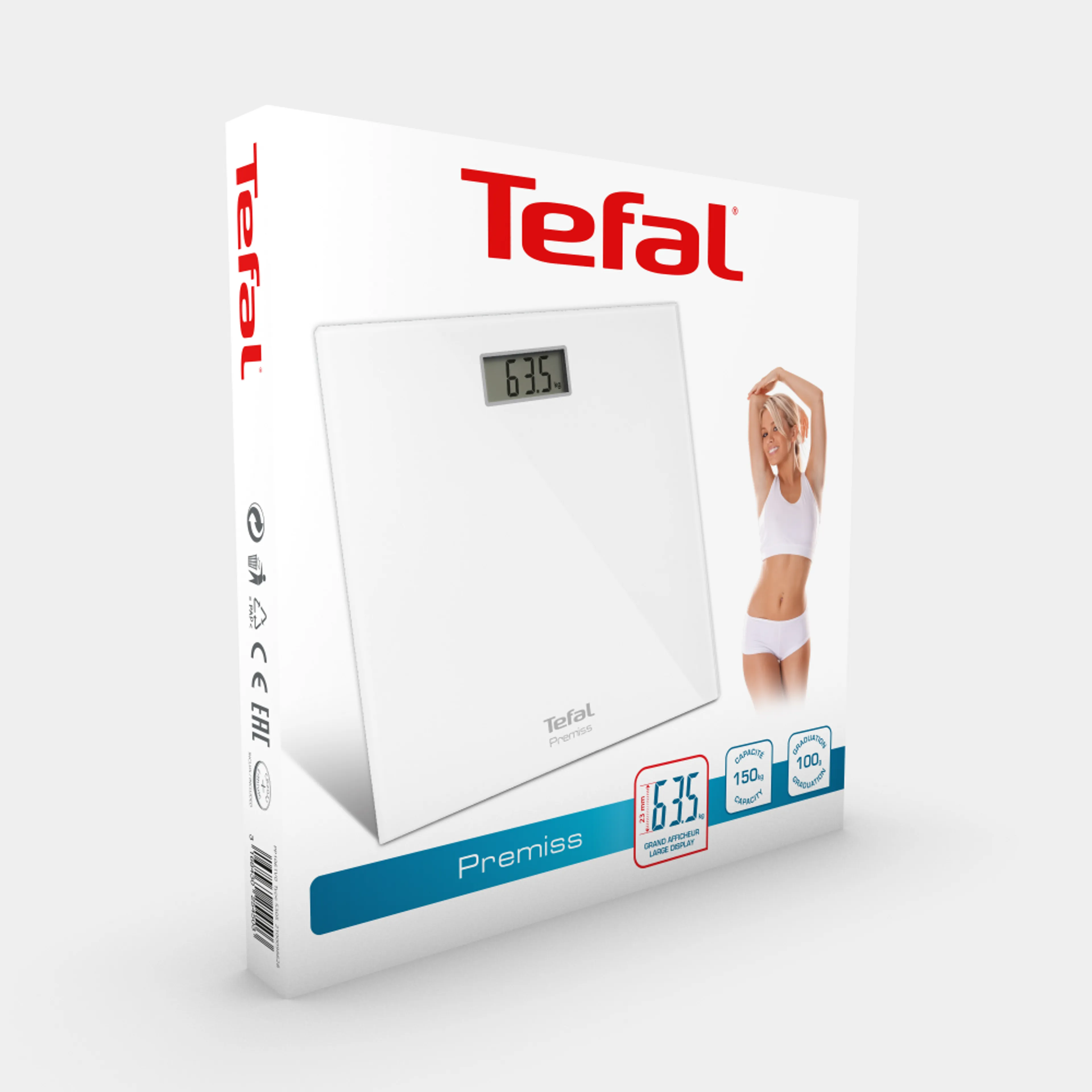 Напольные весы Tefal Premiss White PP1061V0 купить в официальном магазине