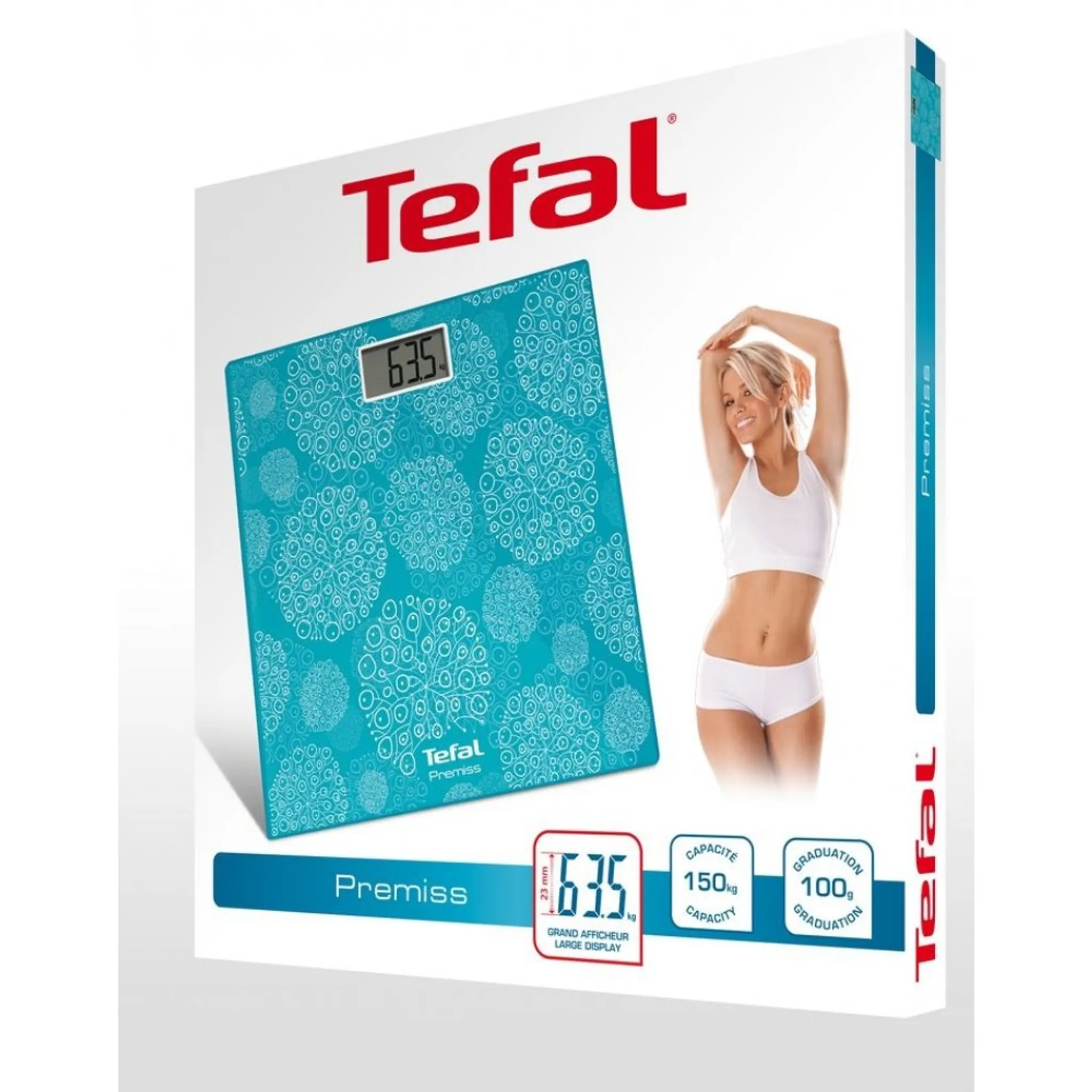 Напольные весы Tefal Premiss Peacock Blue PP1077V0