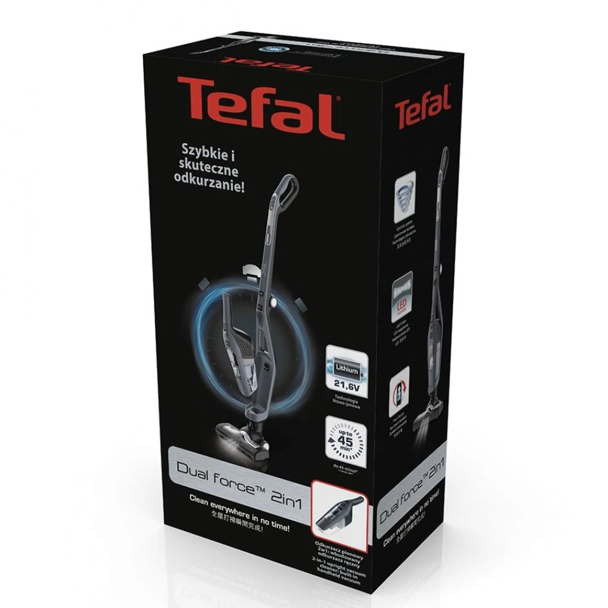 Беспроводной пылесос Tefal Dual Force 2 в 1 TY6756WO