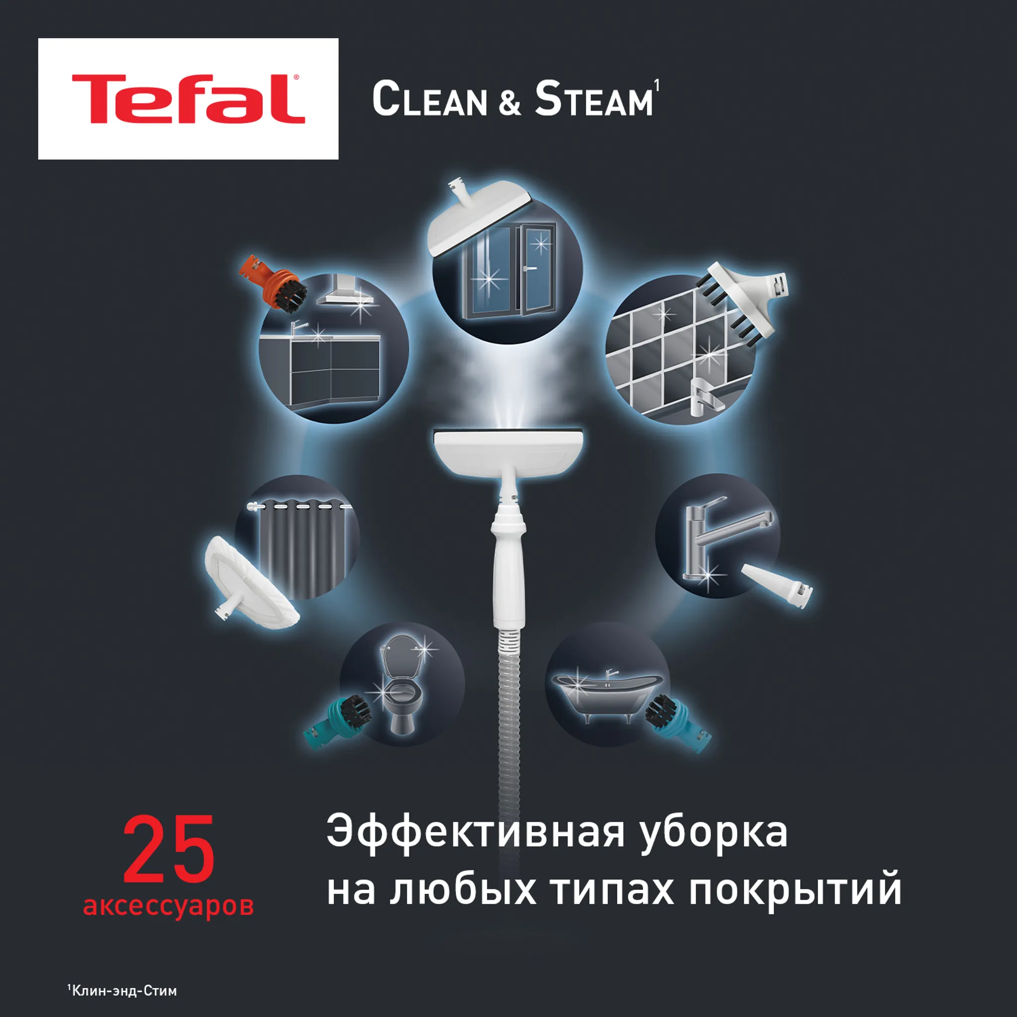 Паровой пылесос Tefal Clean & Steam Multi VP8561RH