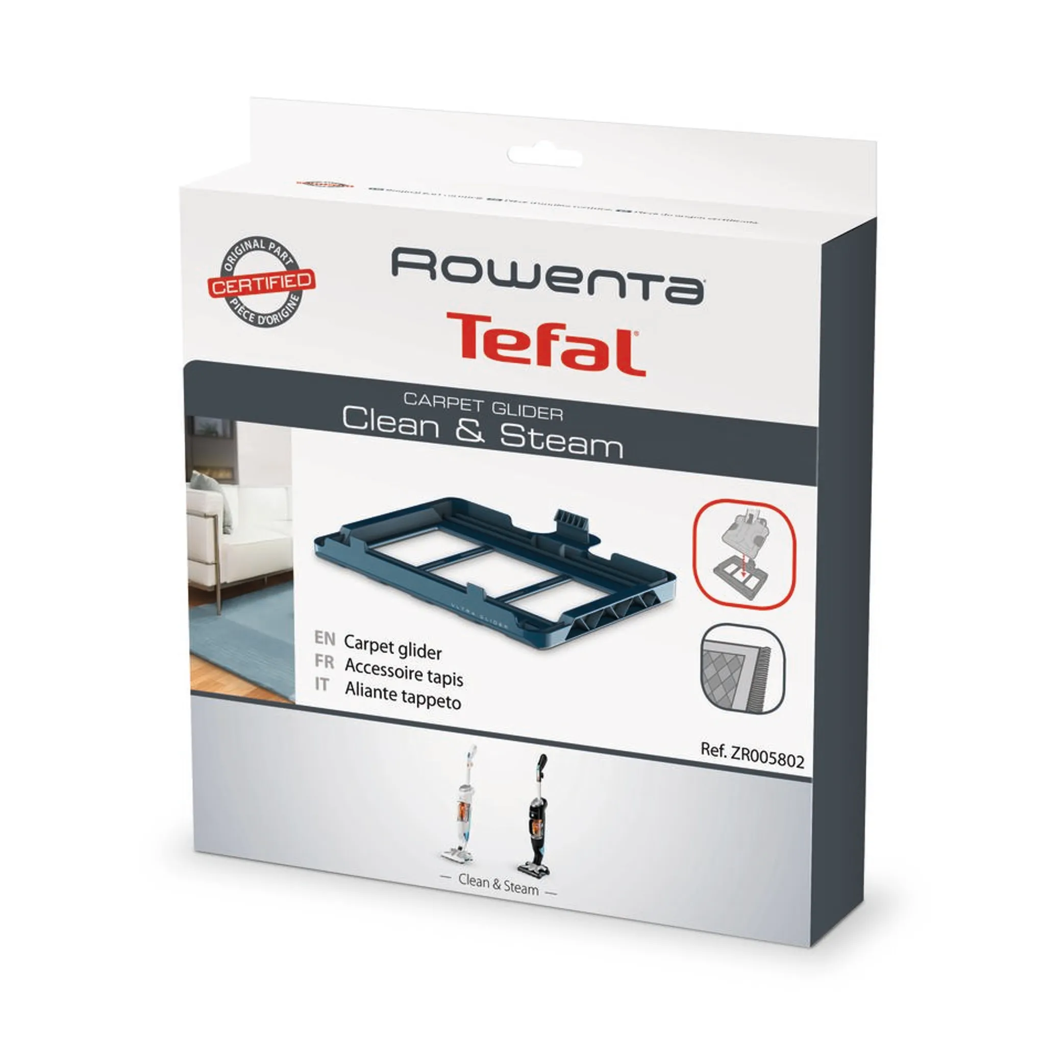 Аксессуар для очистки ковров Tefal Ultra Glider Clean&Steam ZR005802 купить в официальном магазине