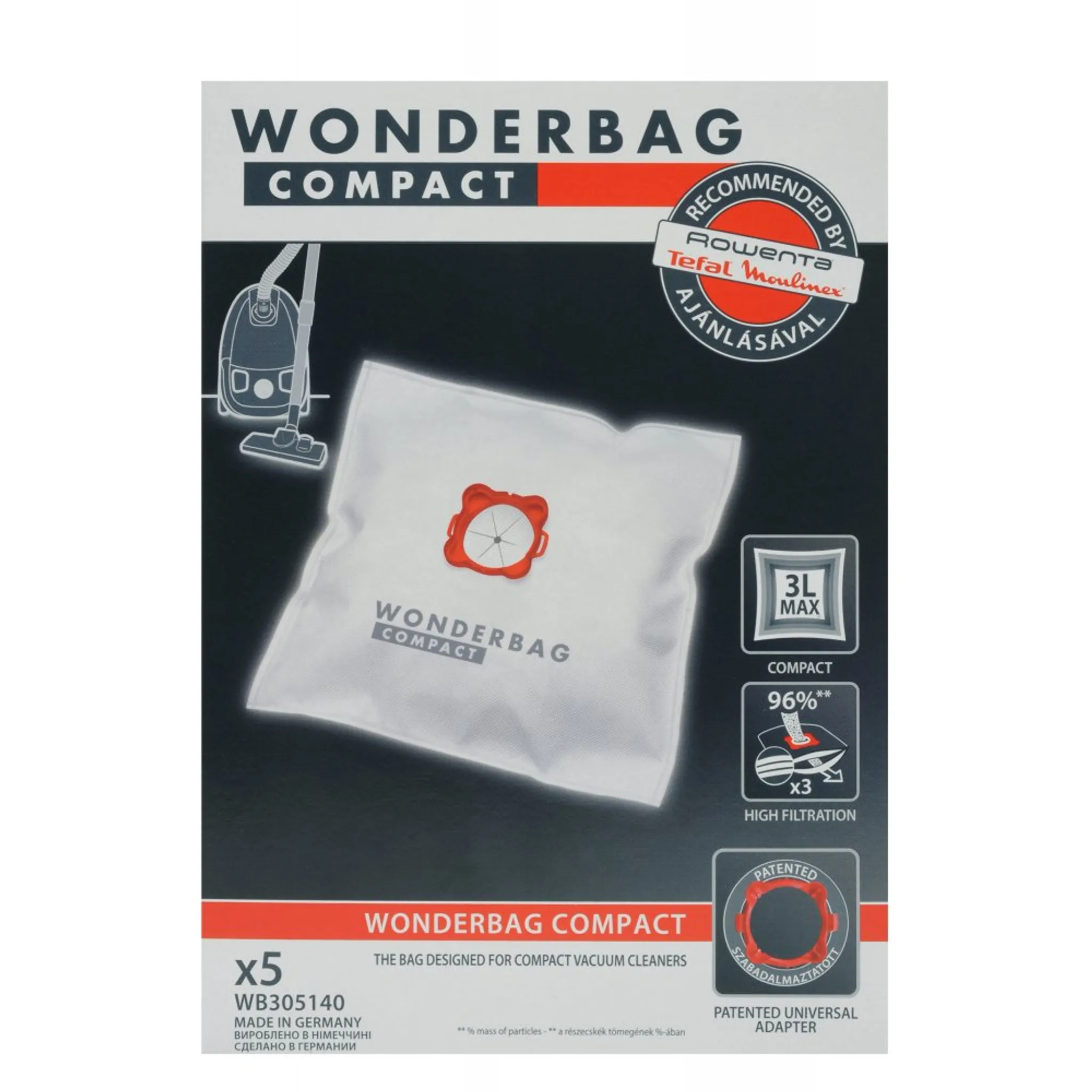 Пылесборники Wonderbag для пылеcосов TW52 Tefal WB305140