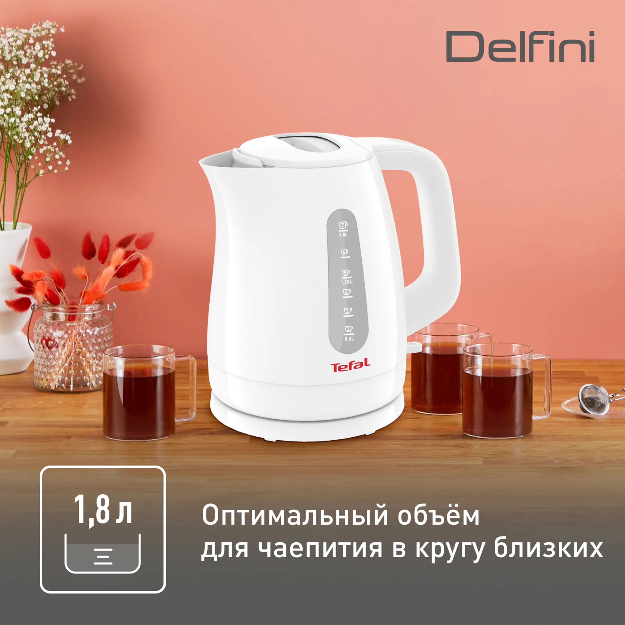 Электрический чайник Tefal Delfini Up KO172130