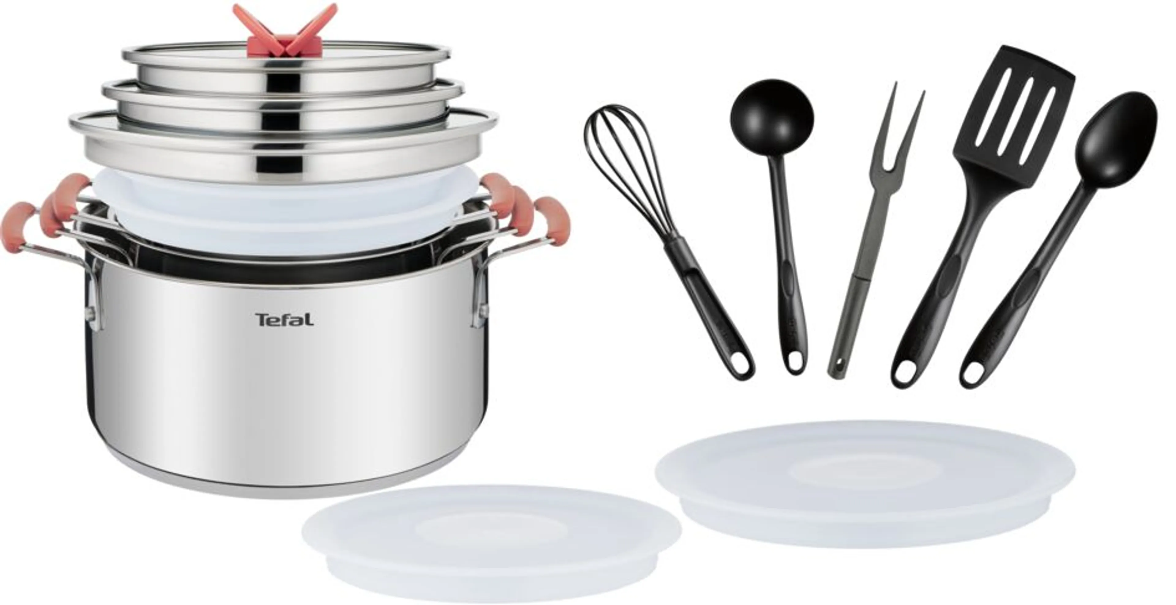 Набор посуды Tefal Opti'Space 13 предметов 2,1/3/5,2л 18/20/24см G720SD74 фото