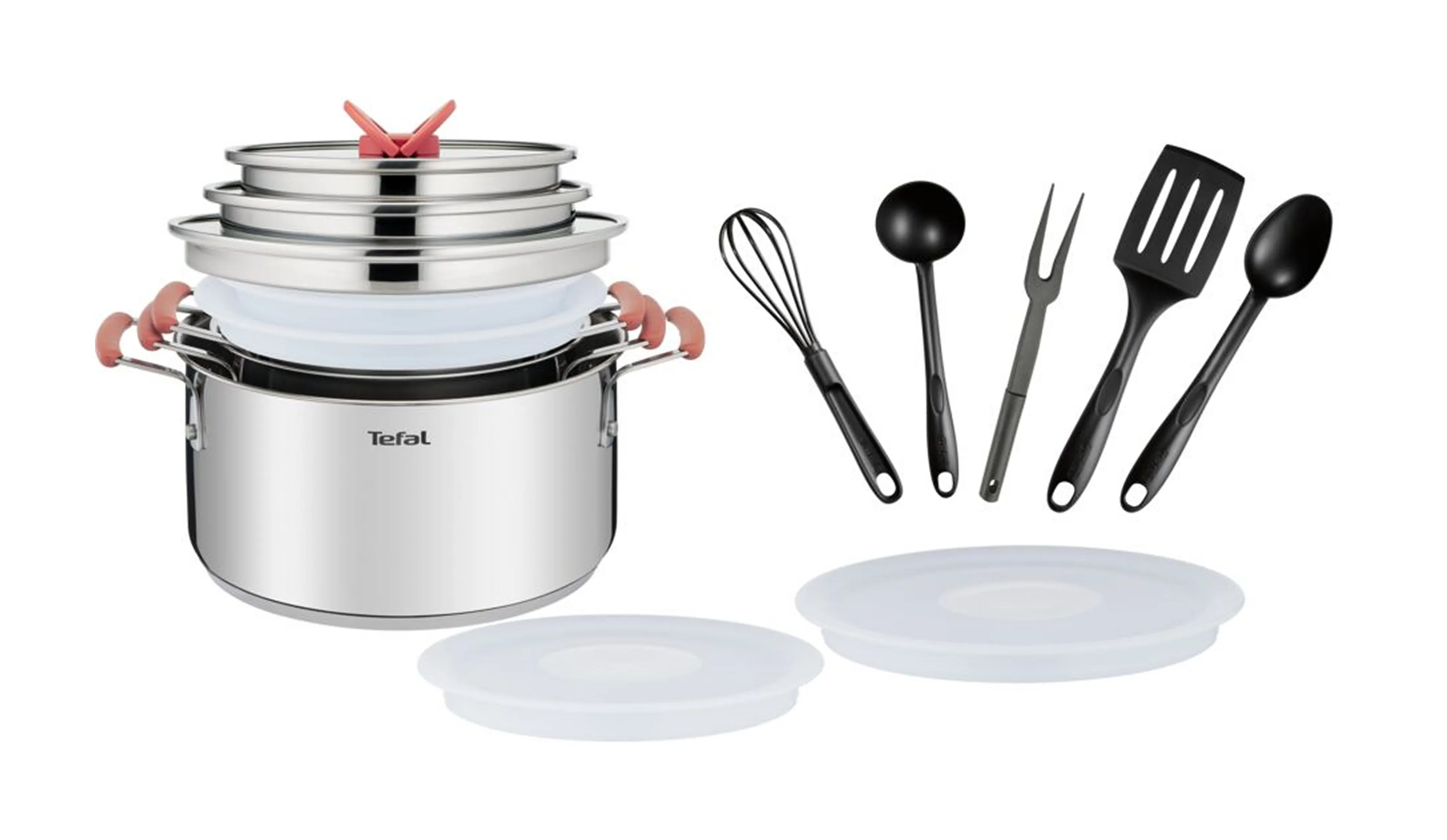 Набор посуды Tefal Opti'Space 13 предметов 2,1/3/5,2л 18/20/24см G720SD74