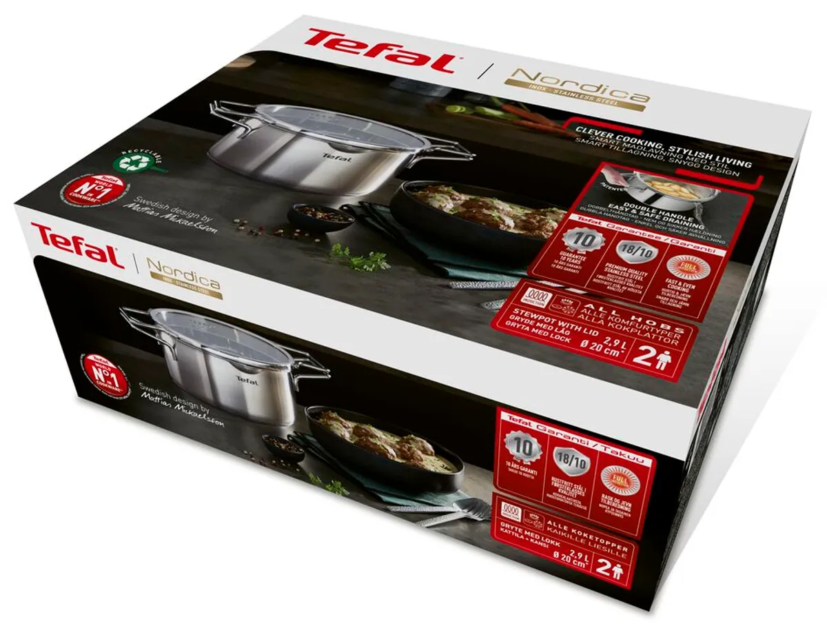 Кастрюля с крышкой Tefal Nordica 3л 20см H8524435