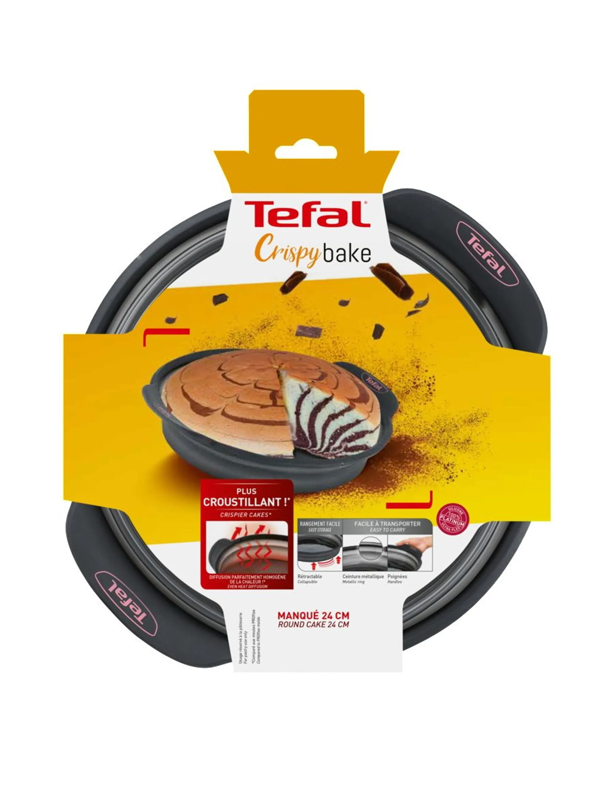 Круглая форма для кекса Tefal Crispybake круглая 24 см J4170614