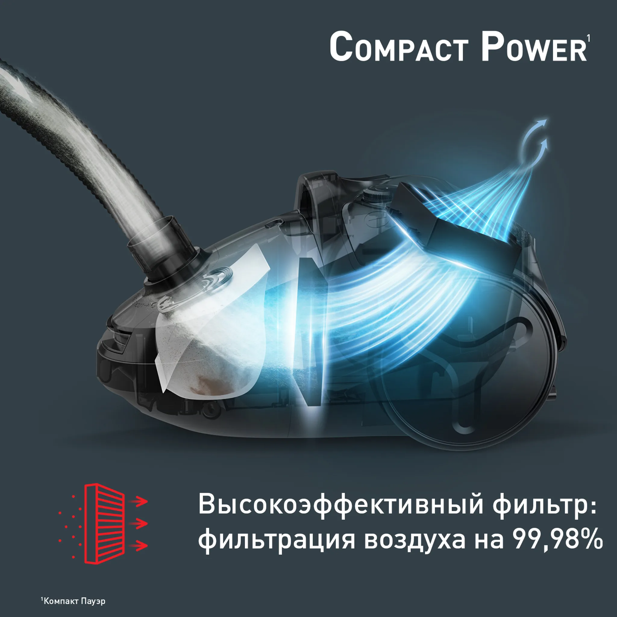 Пылесос с пылесборником Tefal Compact Power TW3927EA