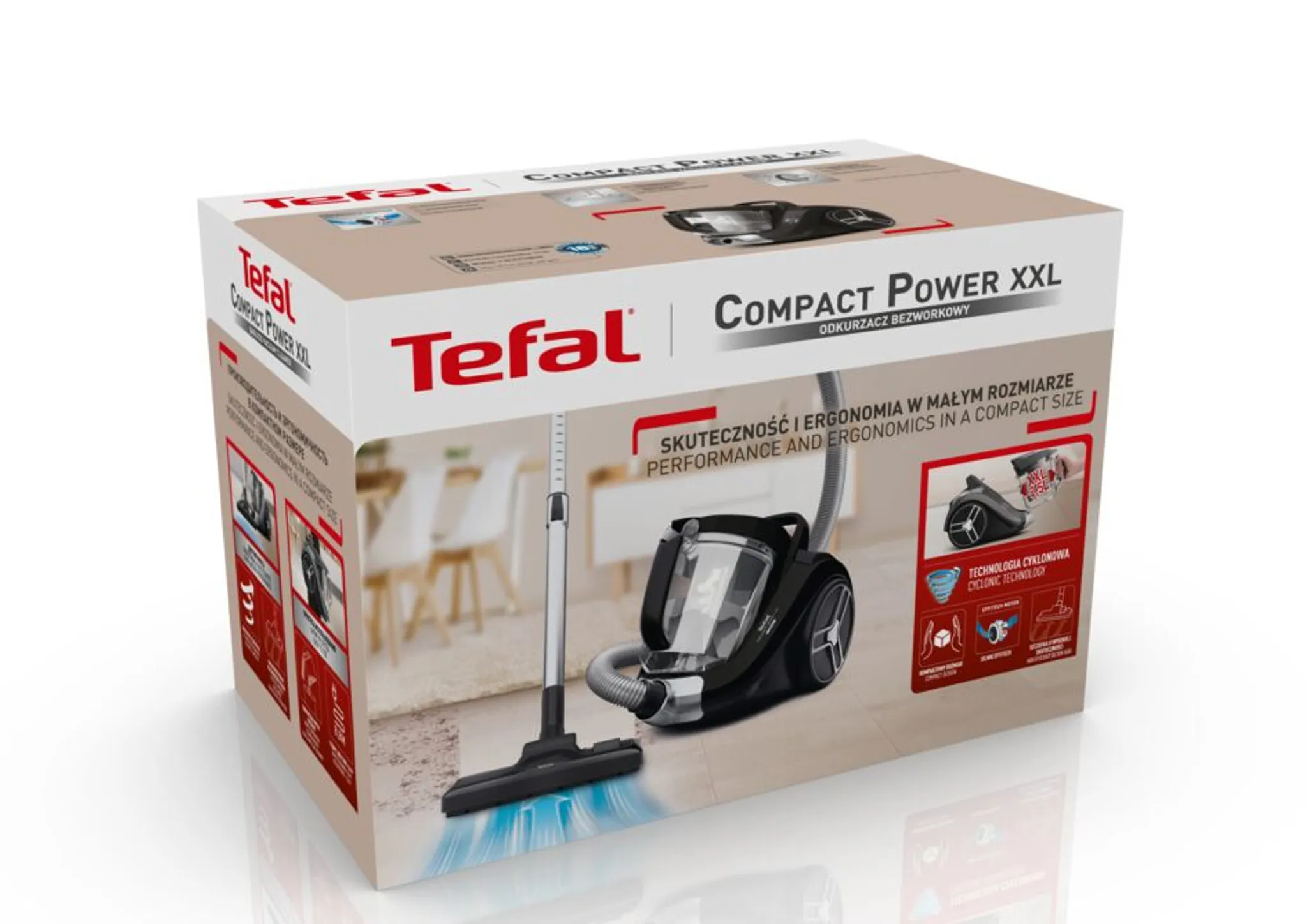 Пылесос с контейнером Tefal Compact Power  XXL TW4855EA