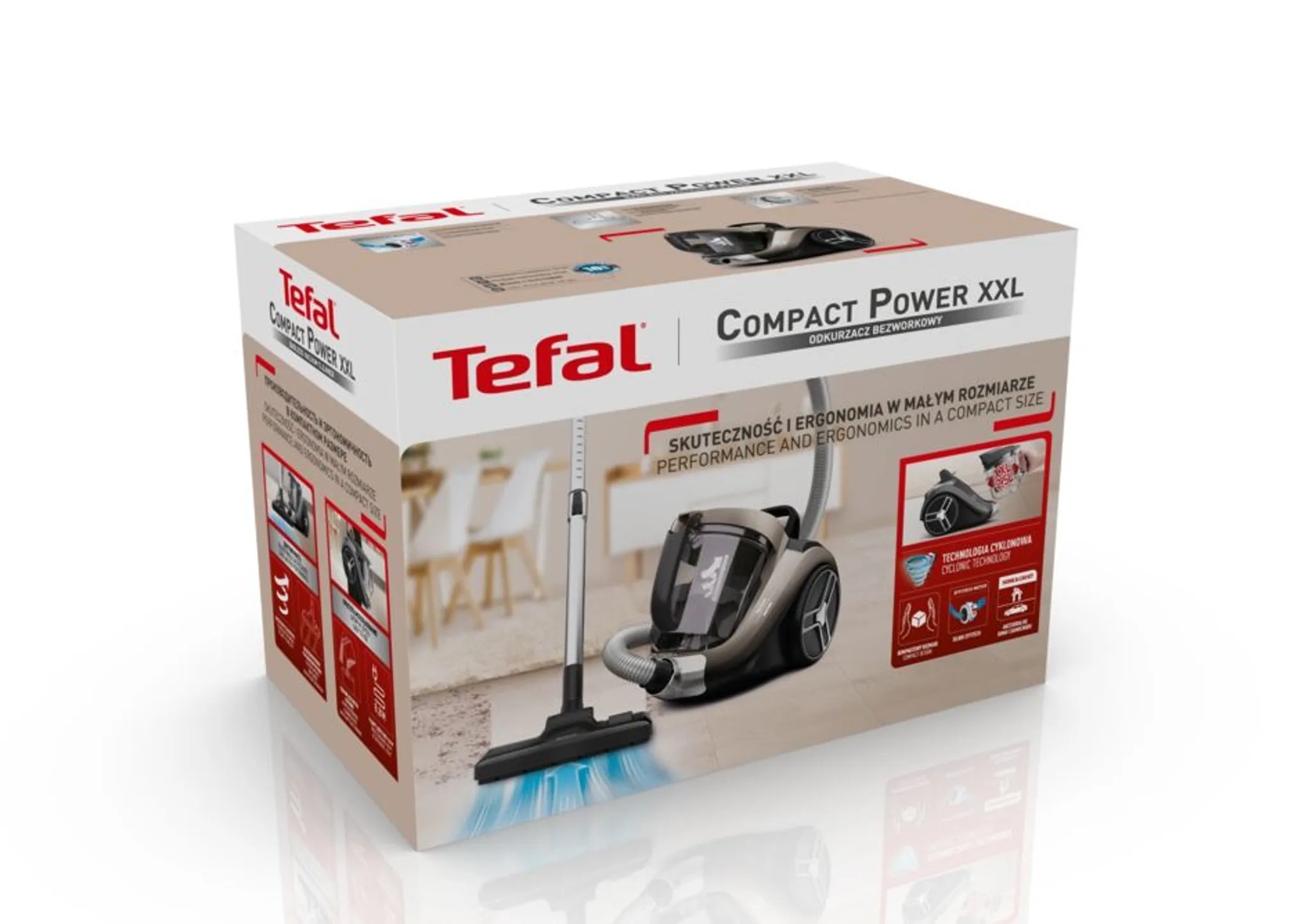 Пылесос с контейнером Tefal Compact Power XXL   TW4886EA