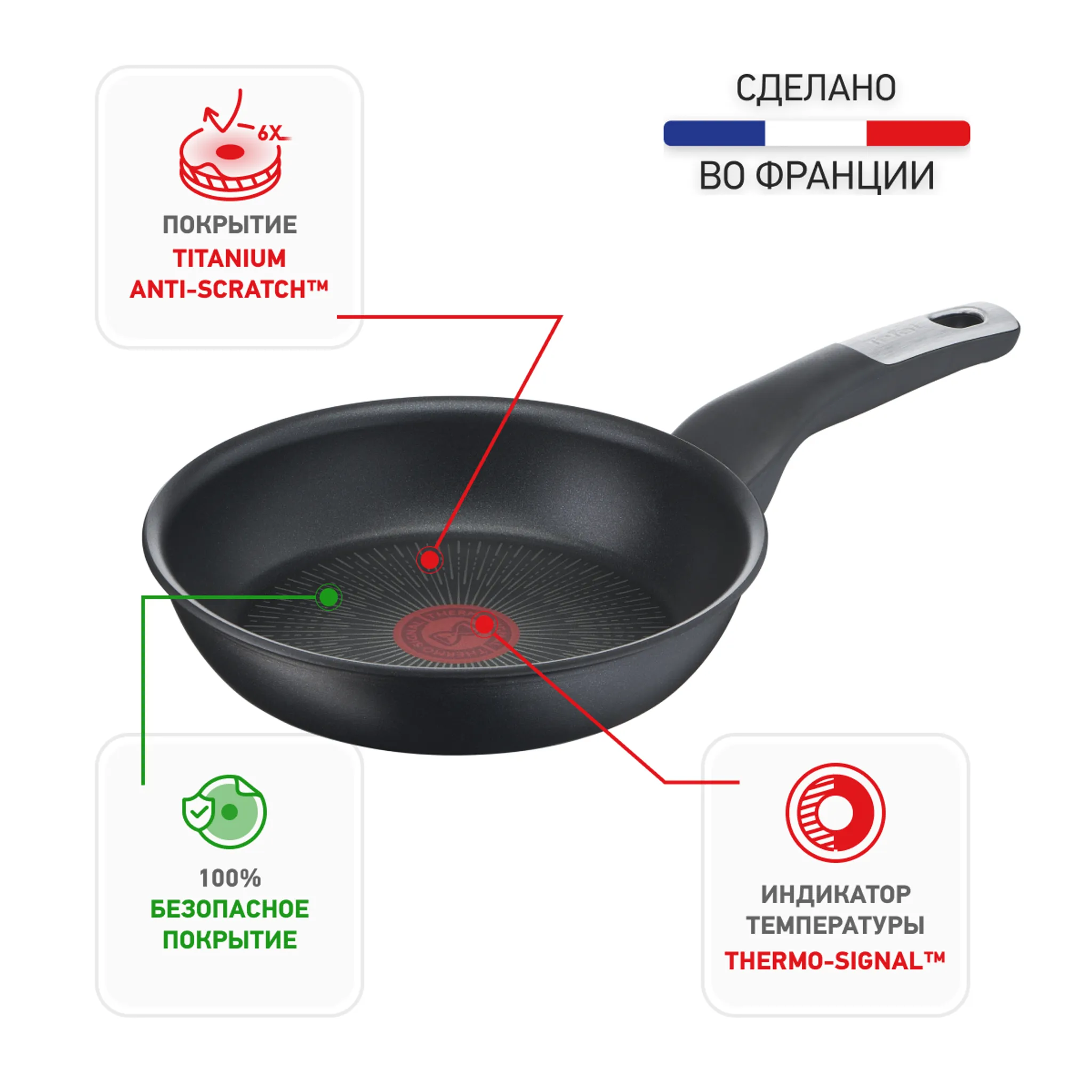 Индукционная сковорода Tefal Unlimited 20 см G2550272