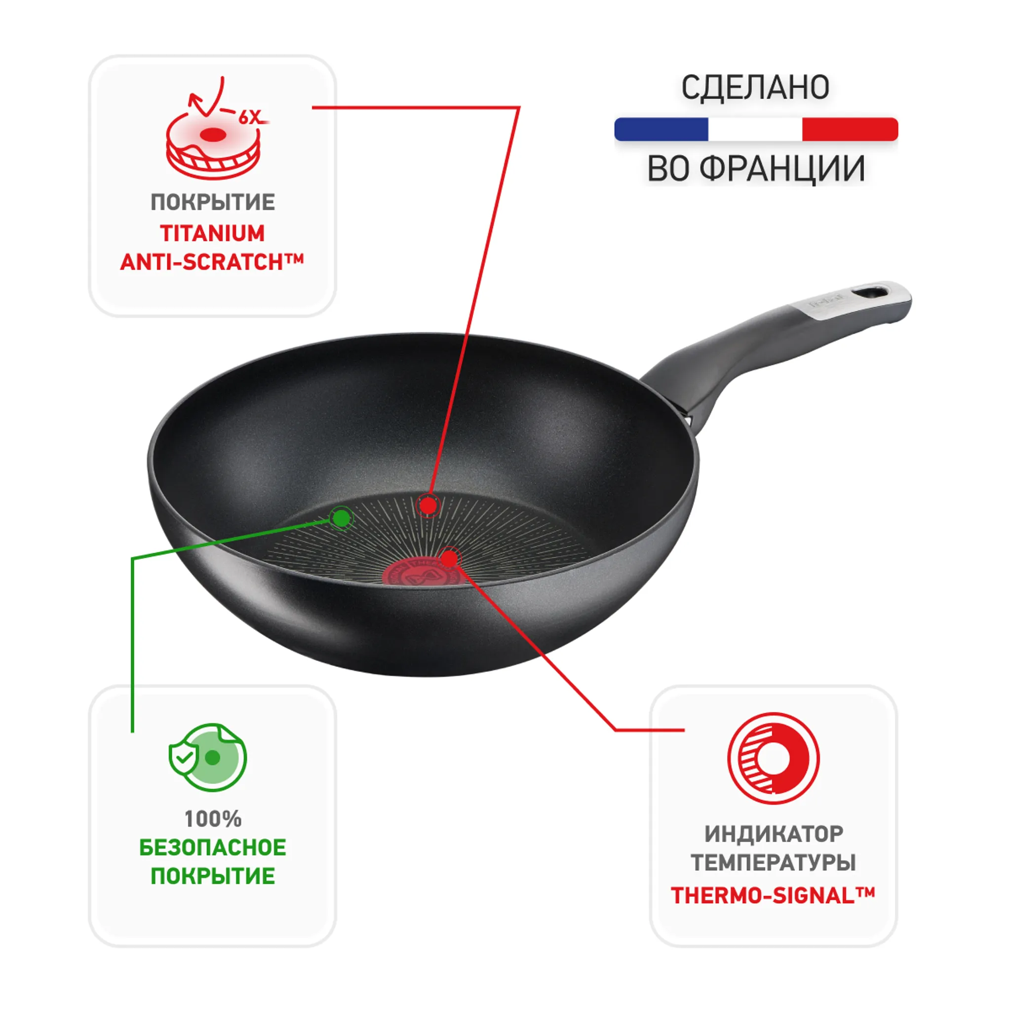 Индукционная сковорода-вок Tefal Unlimited 28 см G2551972
