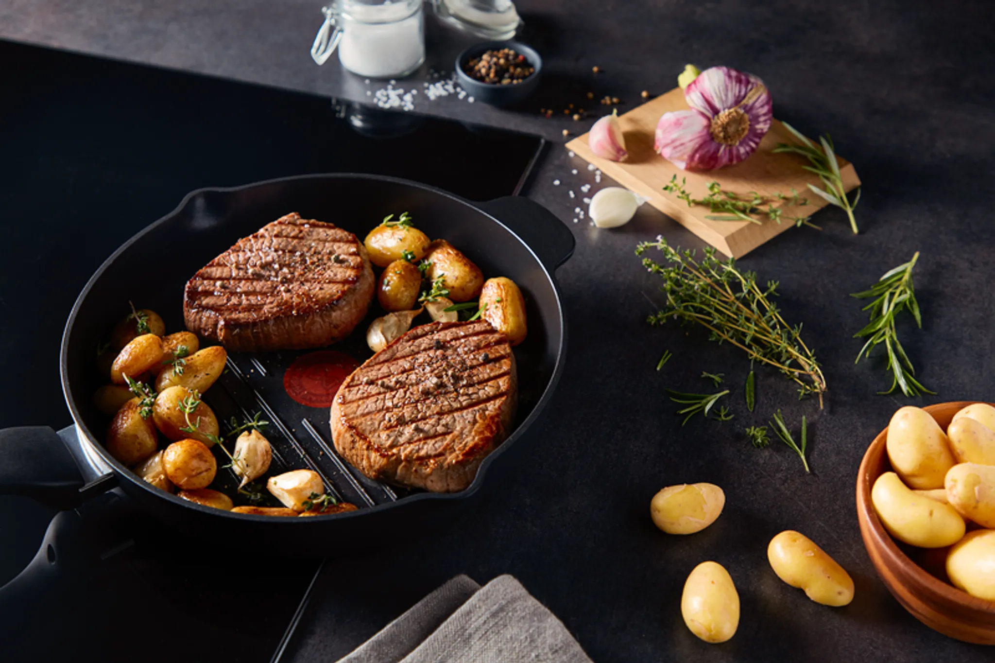 Индукционная сковорода-гриль круглая Tefal Unlimited 26 см E2294074
