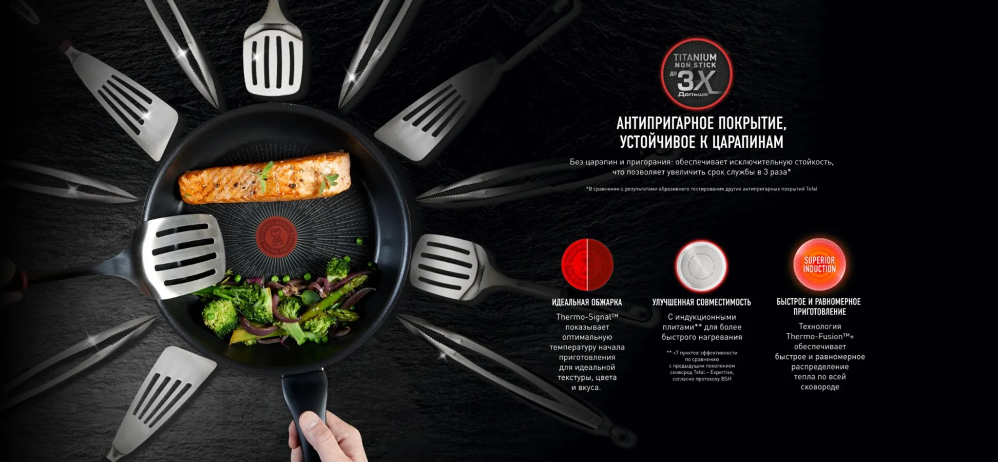 Индукционная сковорода Tefal Ultimate 20 см G2680272