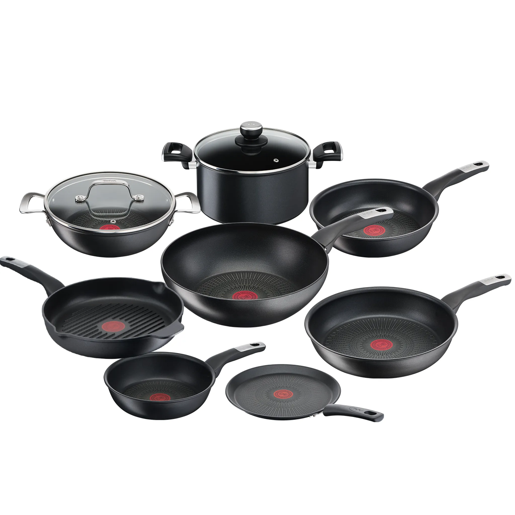 Набор индукционной посуды Tefal Unlimited L 10 предметов 20/24/25/26/26/28/28см 5,2л