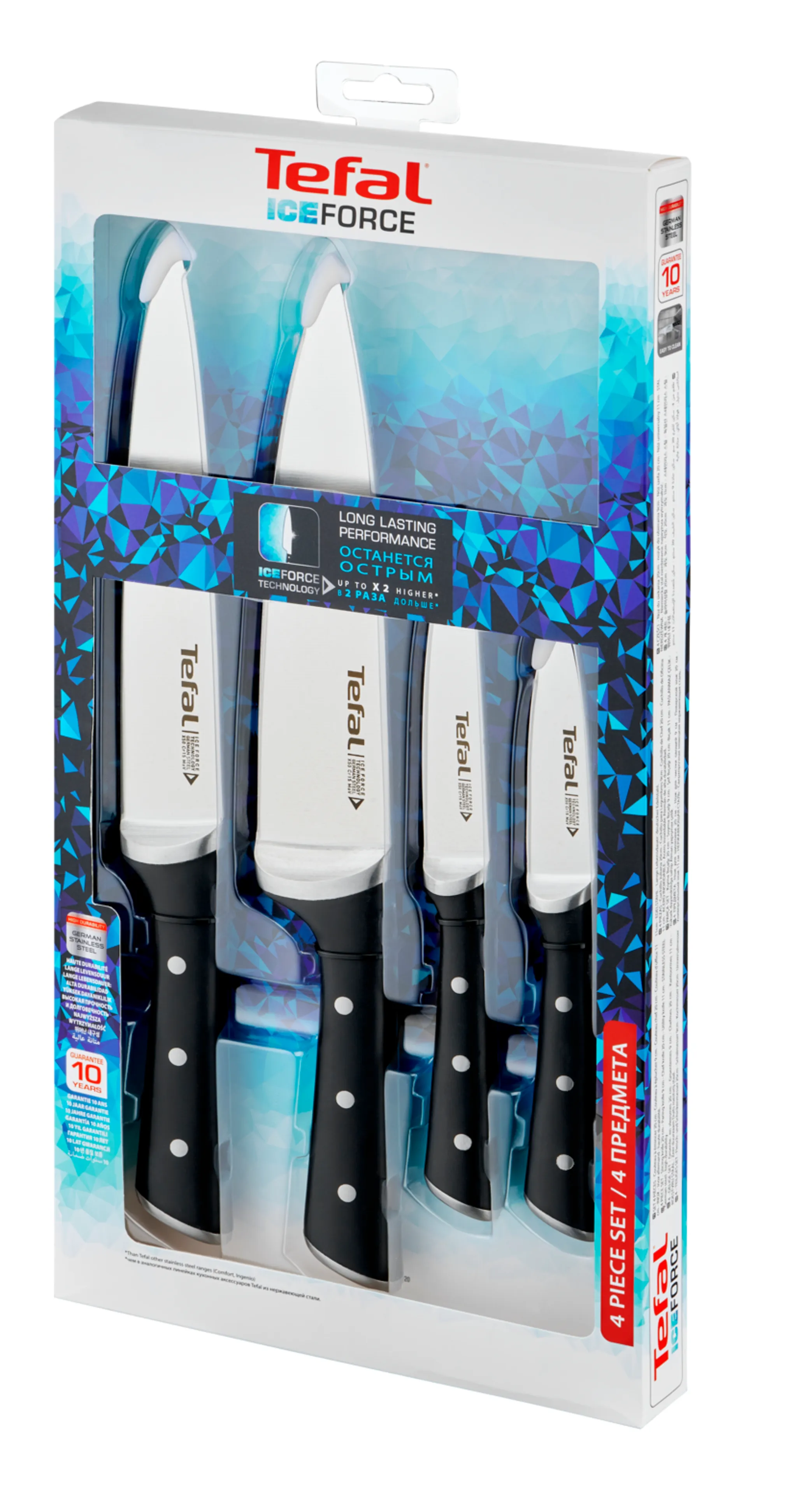 Набор ножей Tefal Ice Force 4 предмета K2324S74