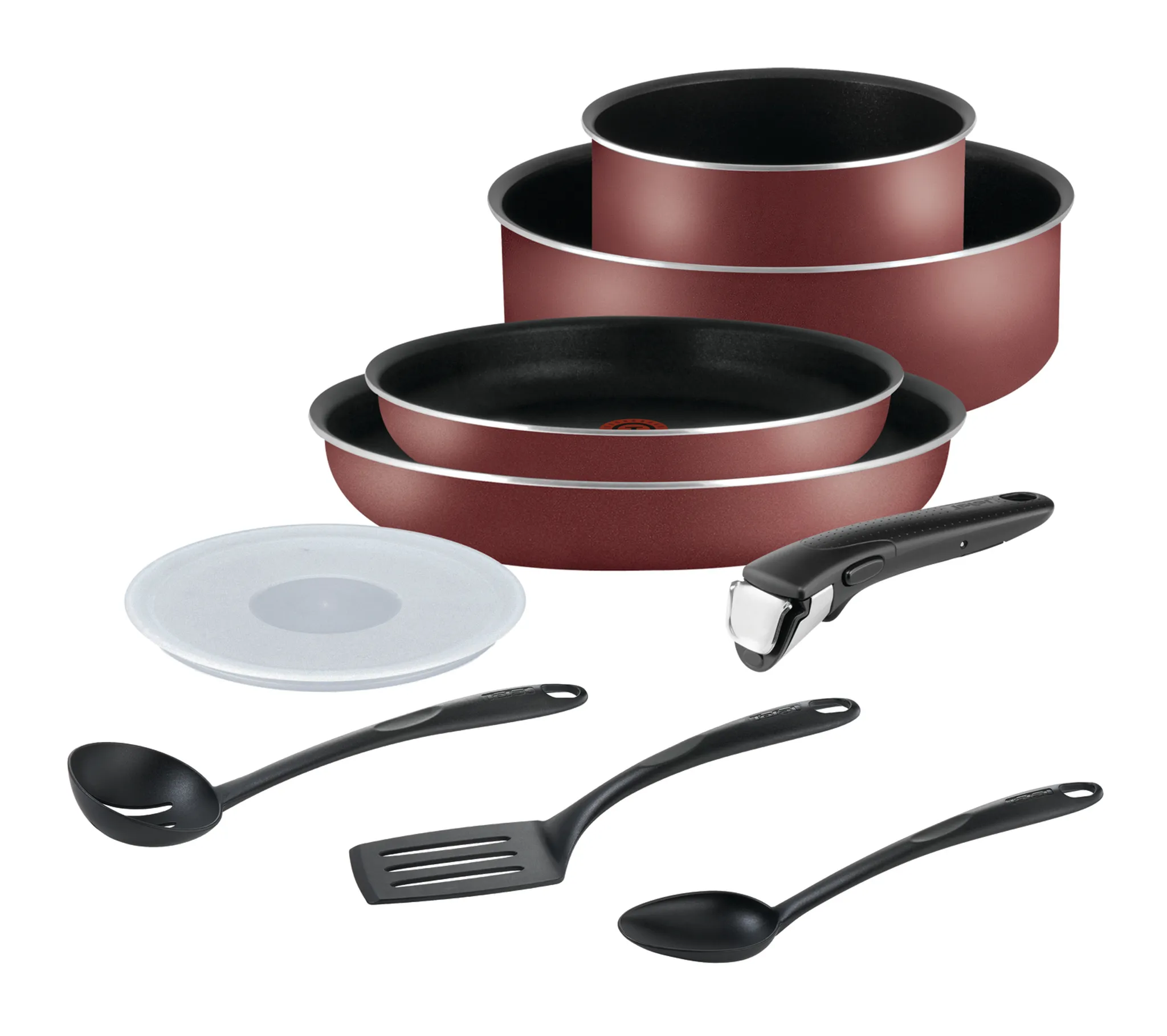 Набор посуды Tefal Ingenio RED 9 предметов 04186840 фото