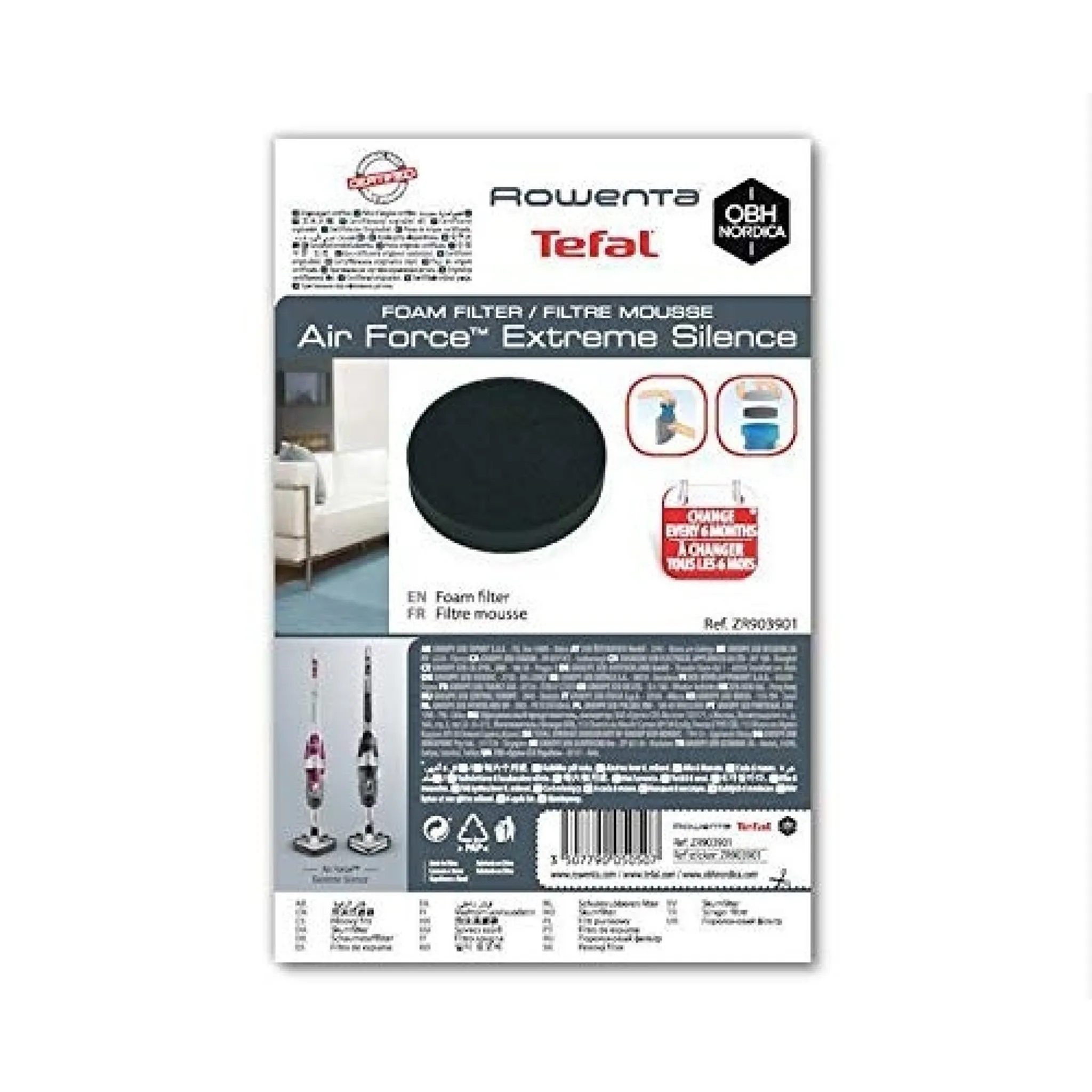 цена на Поролоновый фильтр Tefal ZR903901