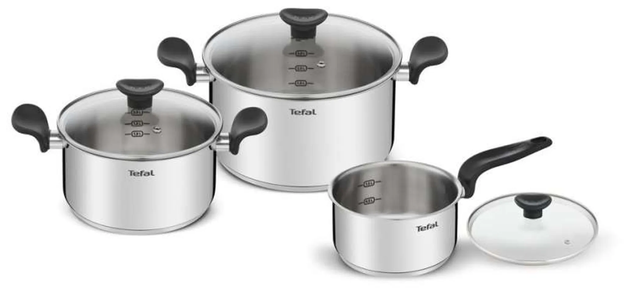 Набор посуды Tefal PRIMARY 6 предметов 16/20/24 см E3086S74