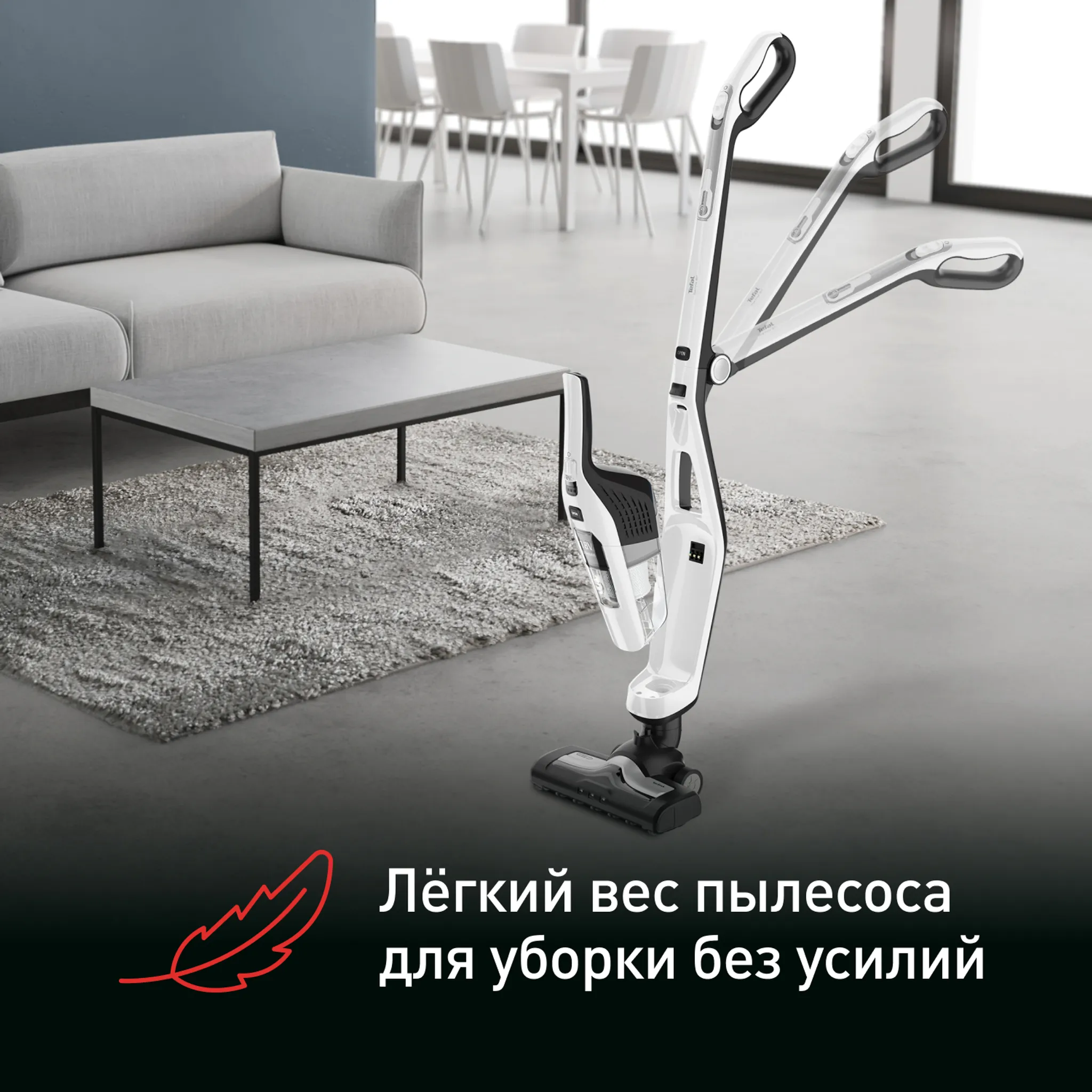 Беспроводной пылесос Tefal Dual Force TY6737WH