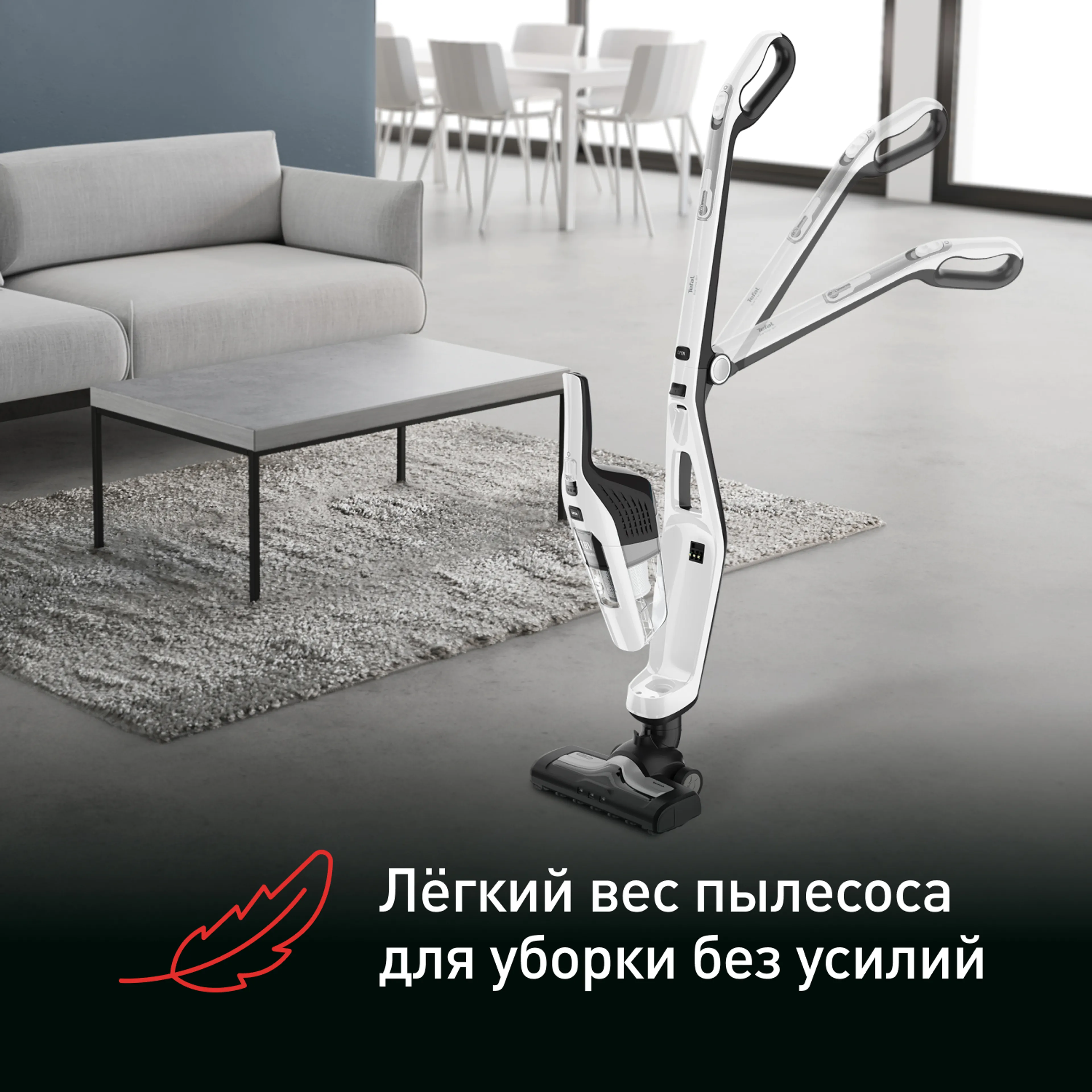 Беспроводной пылесос Tefal Dual Force TY6737WH