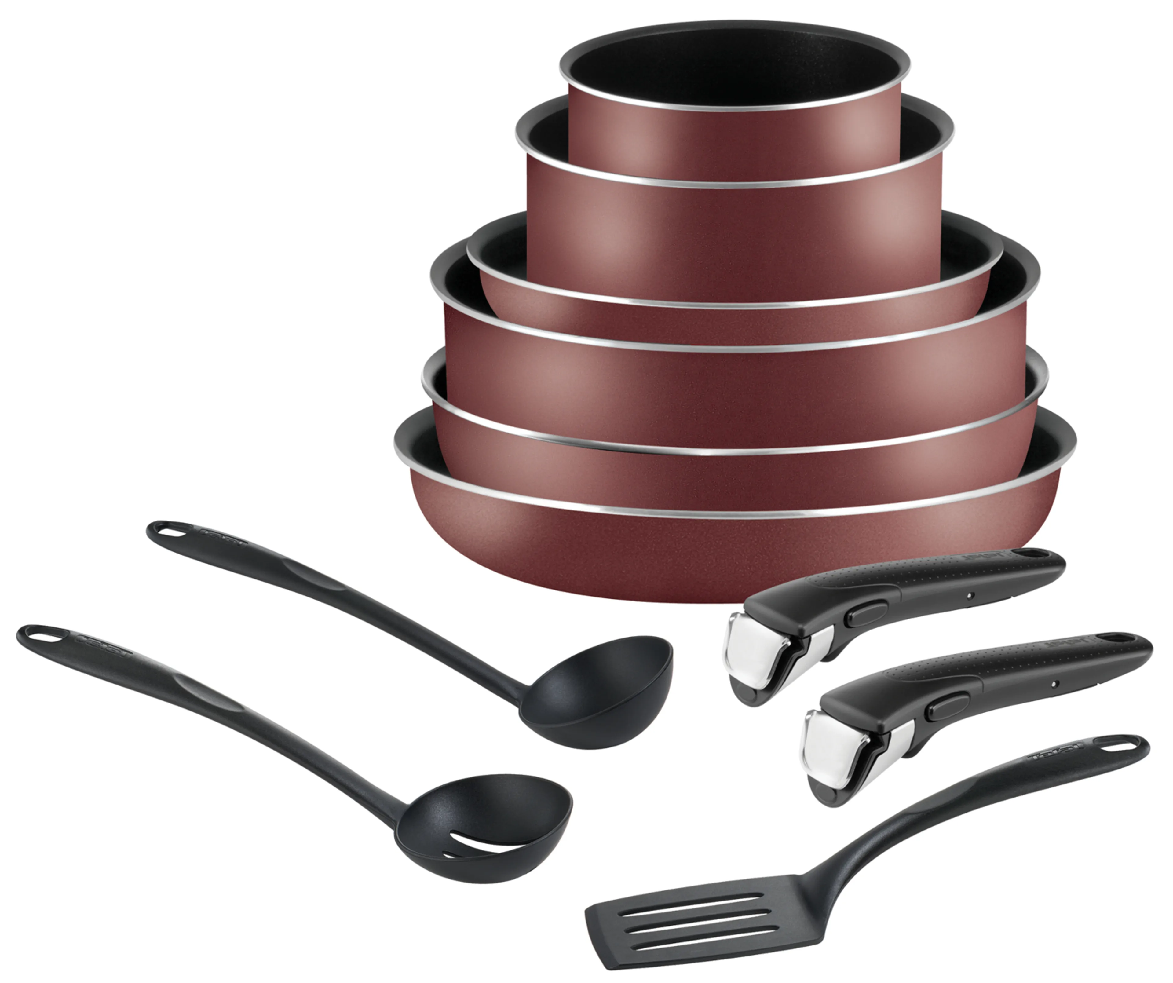 Набор посуды Tefal Ingenio Red 11 предметов 04186850 фото
