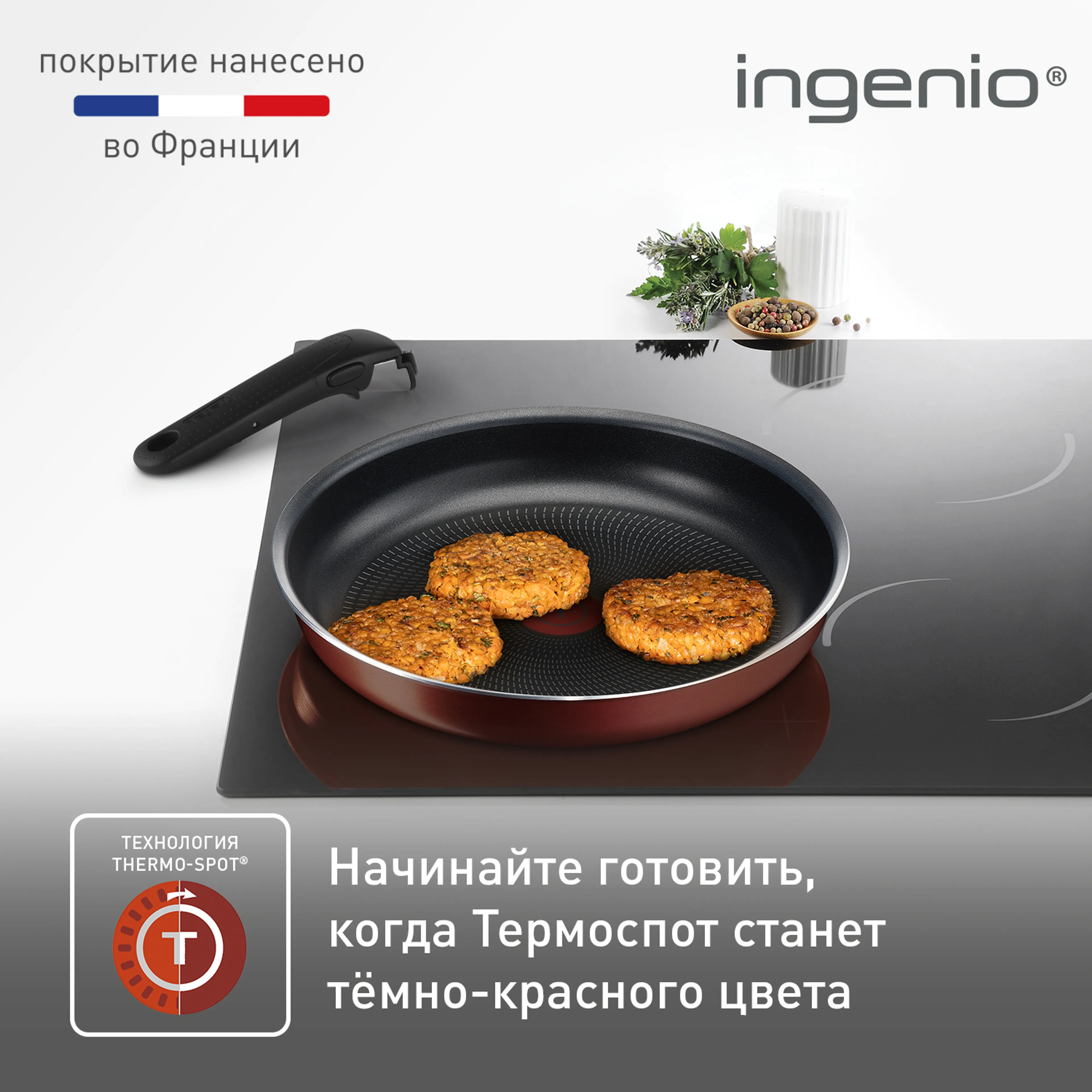 Набор посуды Tefal Ingenio Red 11 предметов 04186850