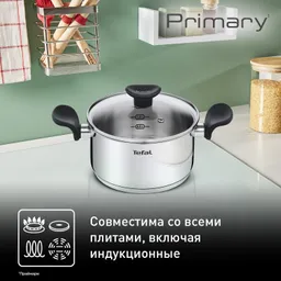 Кастрюля с крышкой Tefal Primary 18 см 2,1 л E3084374