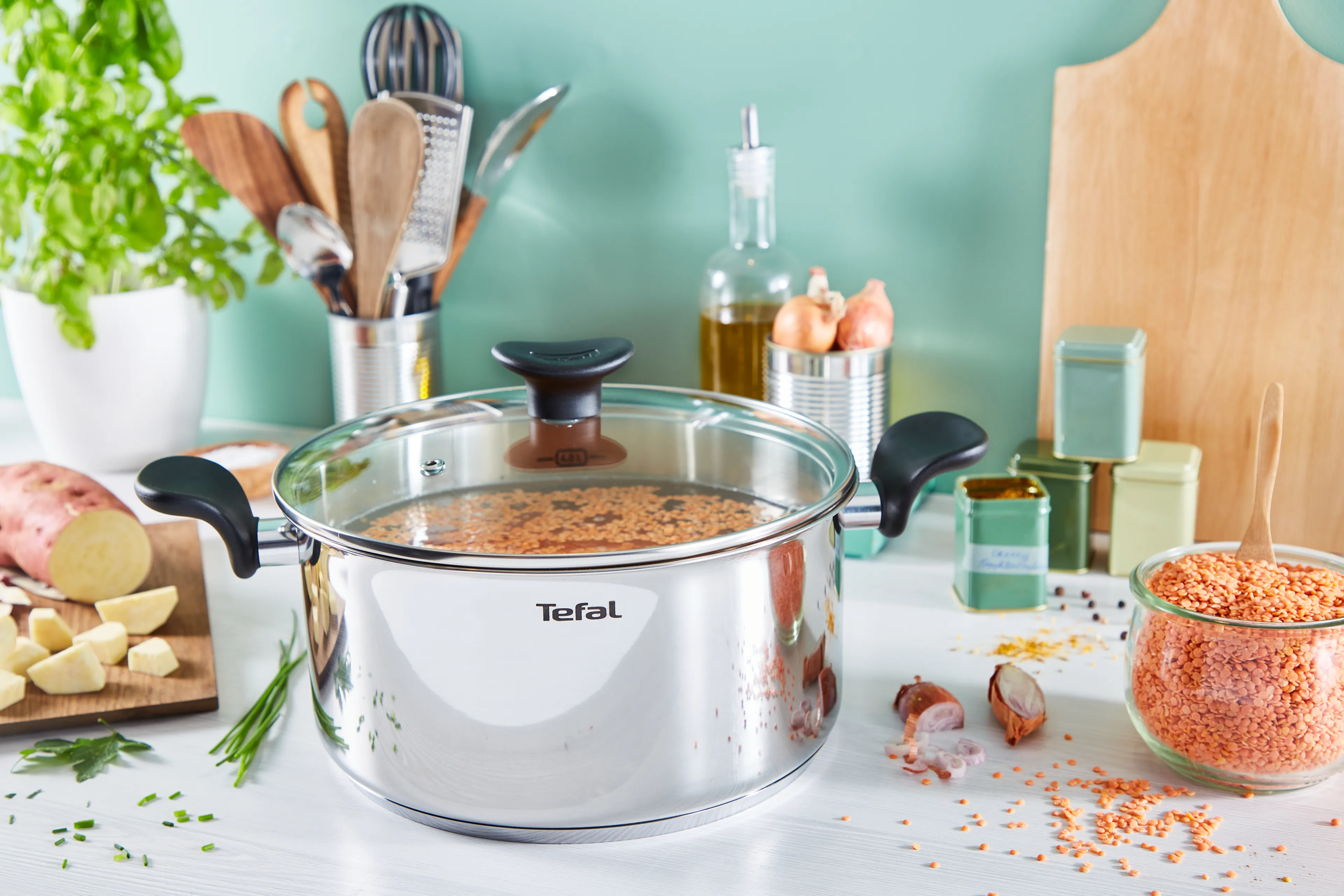 Кастрюля с крышкой Tefal Primary 20 см 3 л E3084474