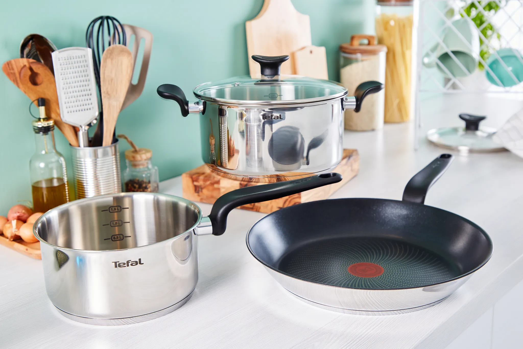 Кастрюля с крышкой Tefal Primary 24 см 5,2 л E3084674