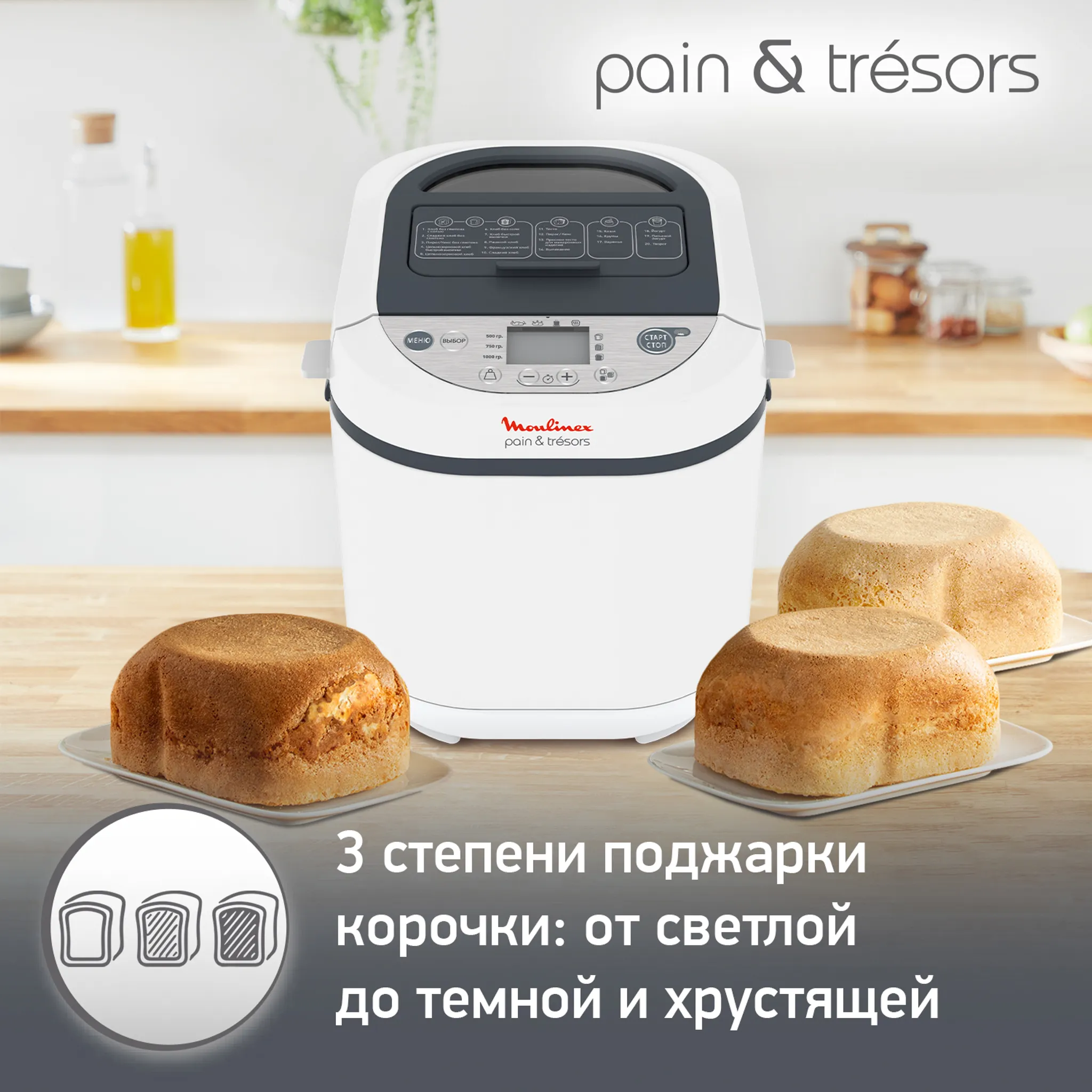 Хлебопечка Moulinex Pain&Tresors