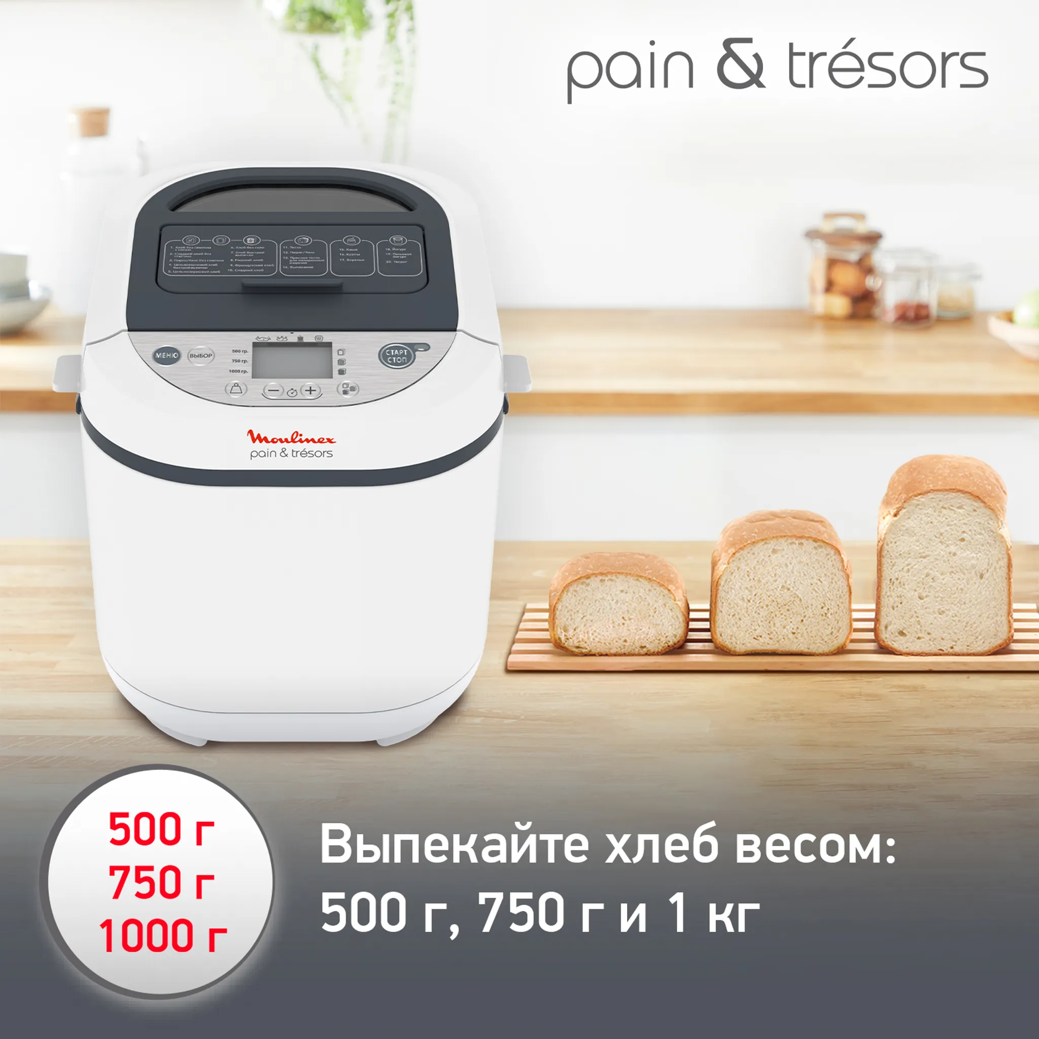 Хлебопечка Moulinex Pain&Tresors