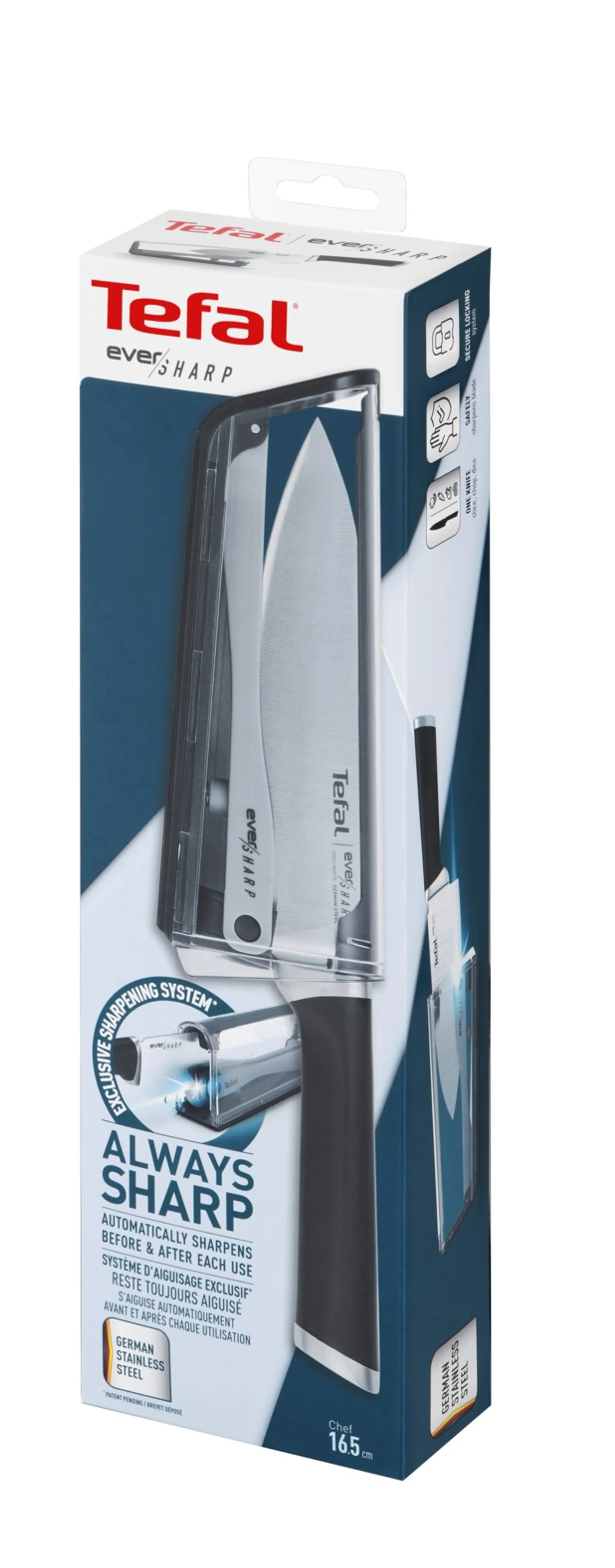 Поварской нож 16,5 см Tefal EverSharp K2569004